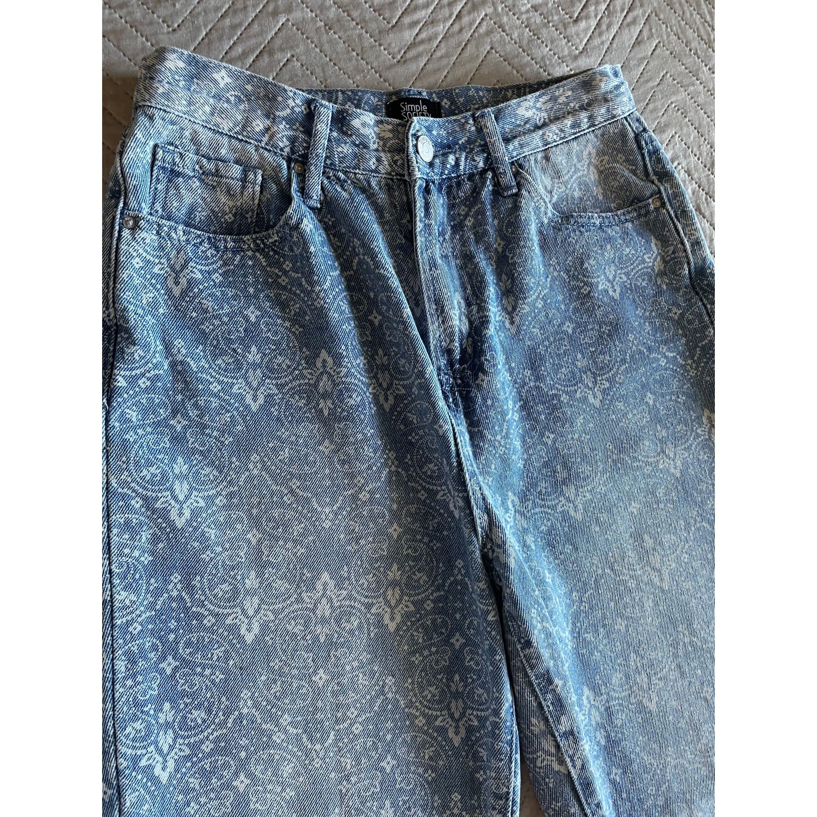 Simple Society Womens Paisley Jeans Size 5 - Thumbnail 3