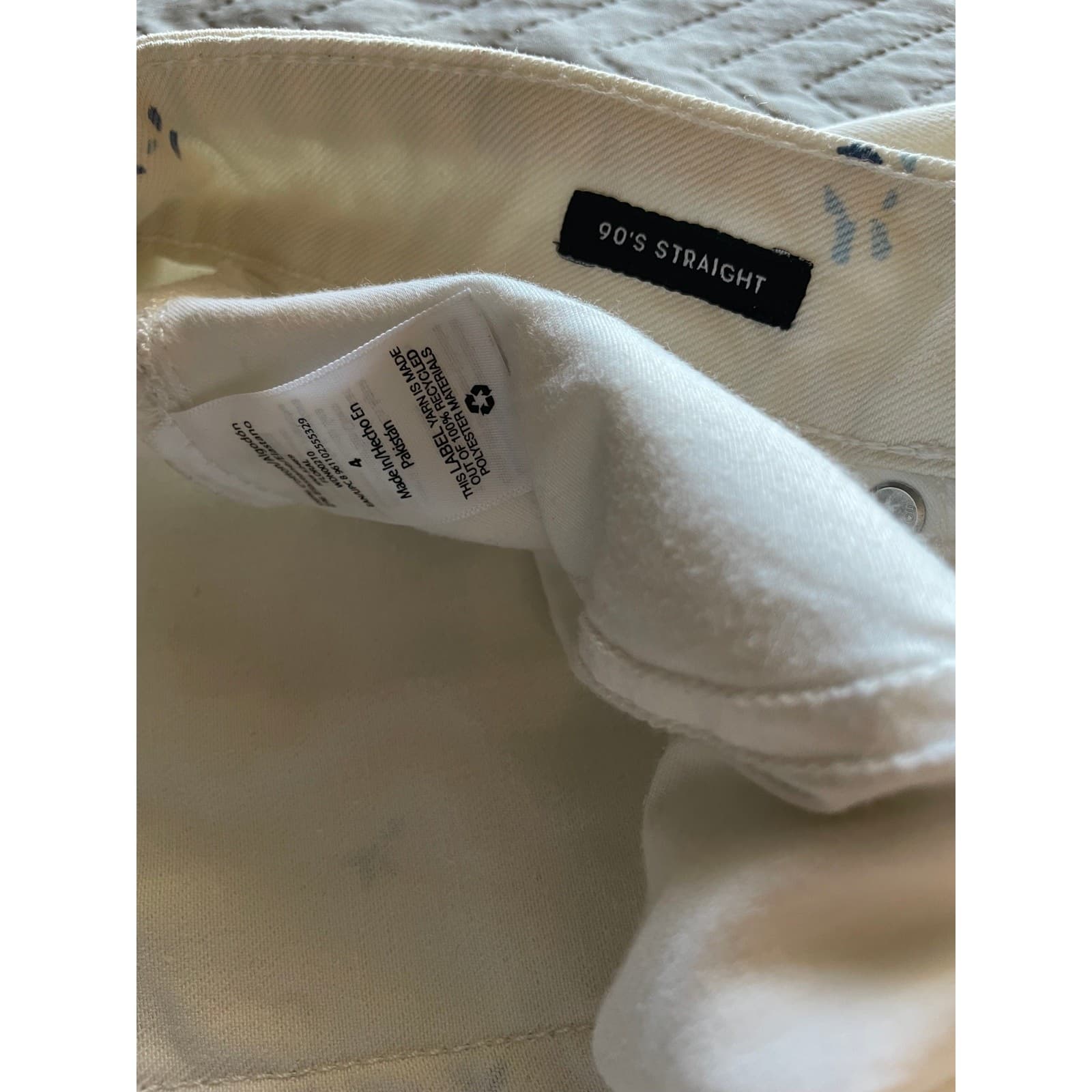 Free Assembly Womens Blue Floral White Jeans Size 4 - Thumbnail 6