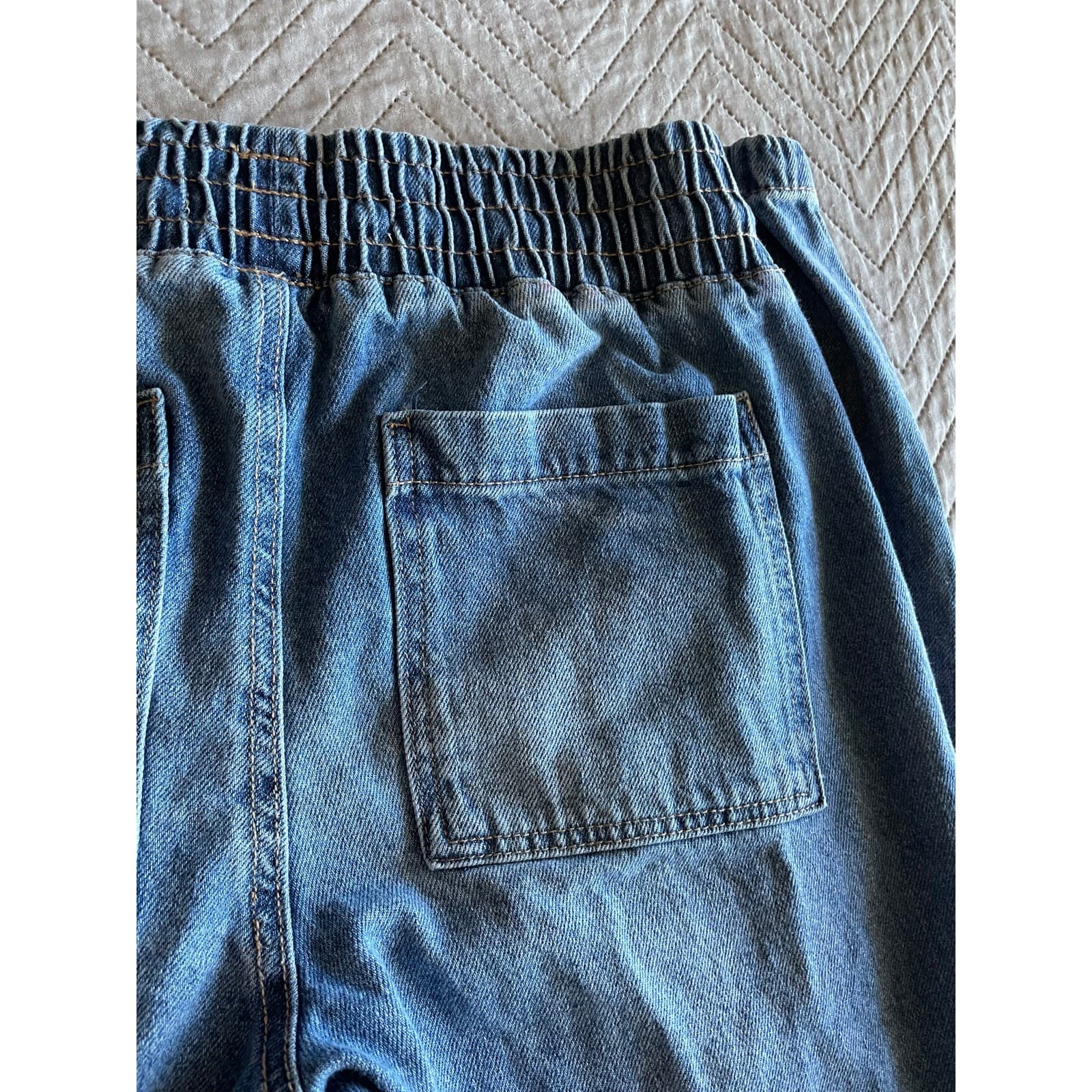 Celebrity Pink Jogger Jeans Women Small Blue Excellent Distressed Elastic Waist - Thumbnail 13