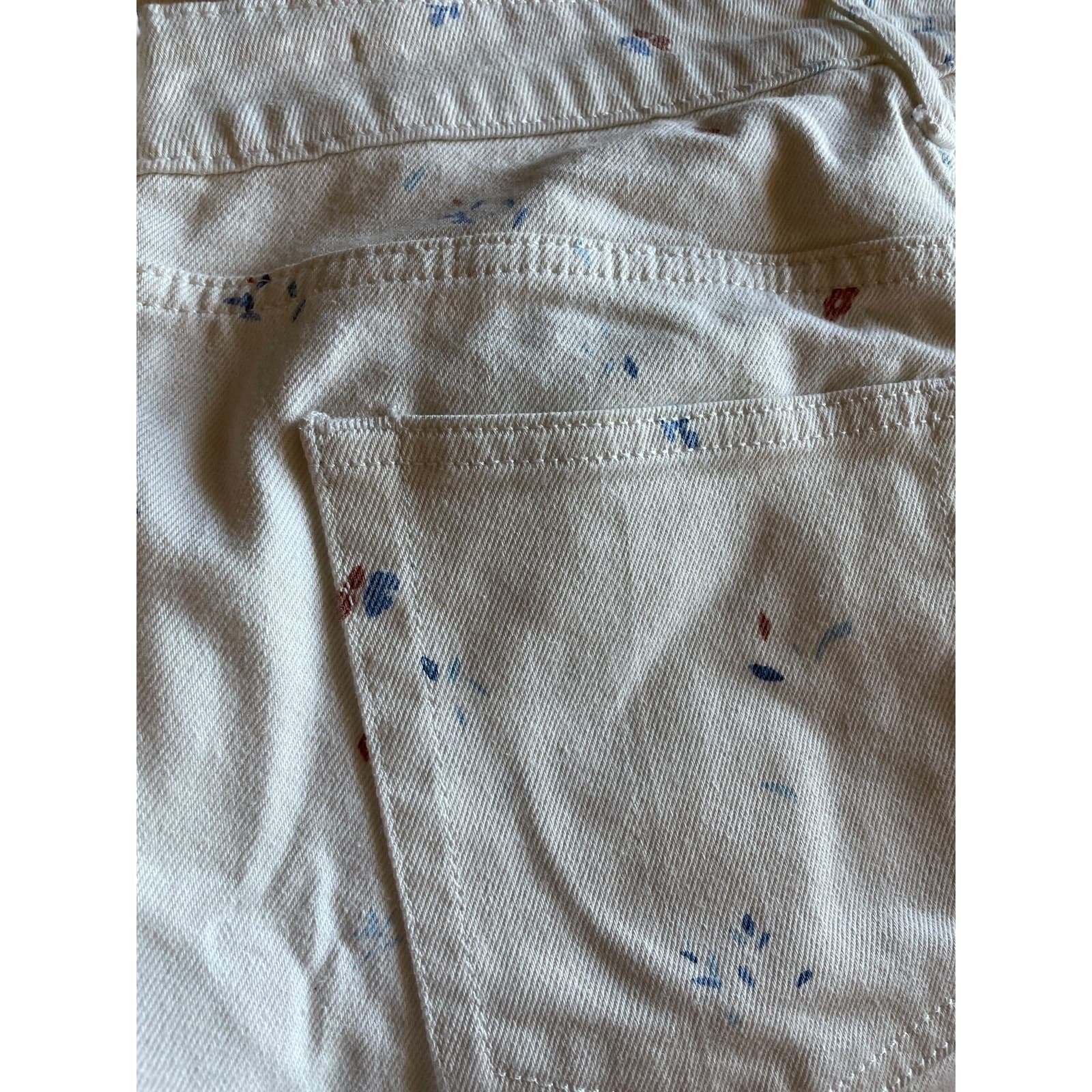 Free Assembly Womens Blue Floral White Jeans Size 4 - Thumbnail 11