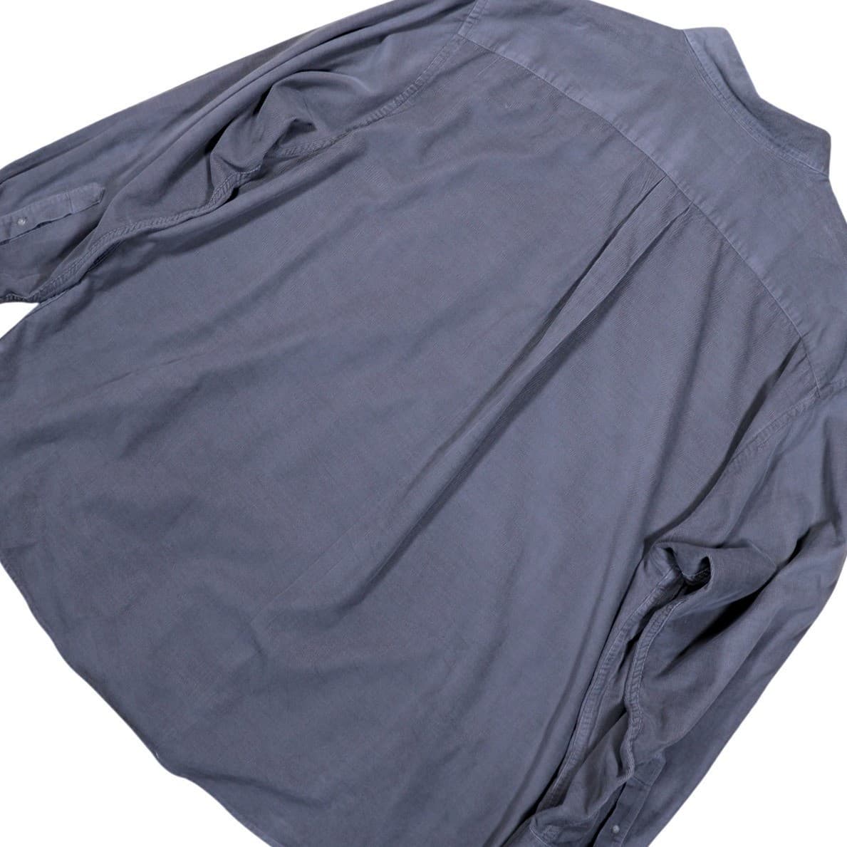 Roundtree & Yorke Mens Gray Corduroy Button Down Shirt 3XL Long Sleeve Casual - Thumbnail 4
