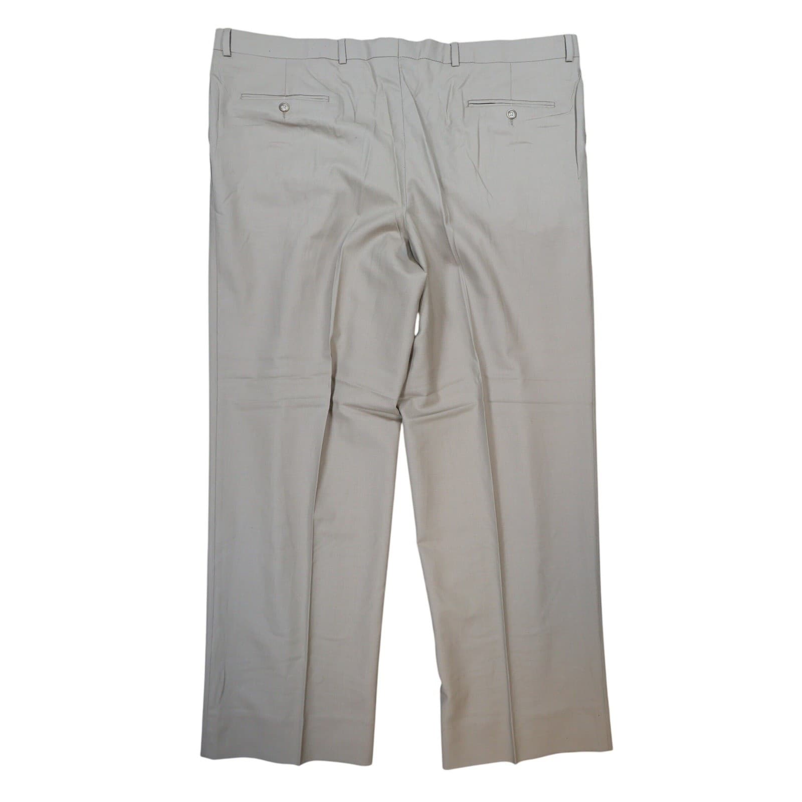 Lauren Ralph Lauren Dress Pants Mens 44x32 Tan Excellent Super 100s Wool Pleated - Thumbnail 2