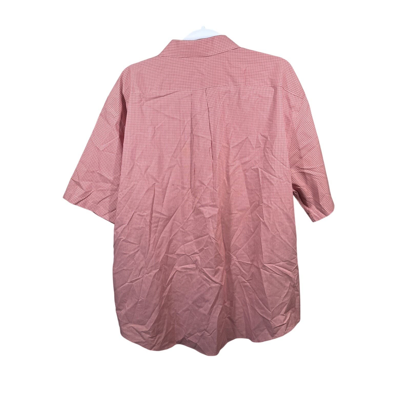 Roundtree & Yorke Button Down Shirt Mens 2XL Red Micro Check TravelSmart - Thumbnail 2
