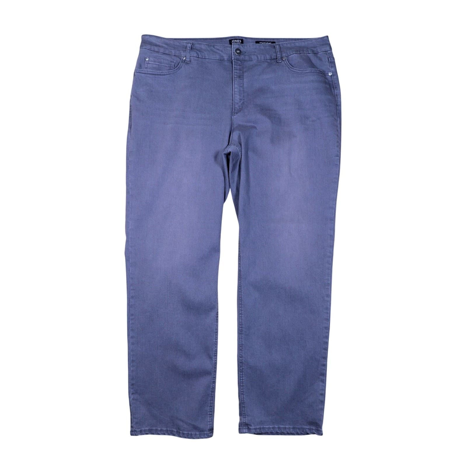 Jones New York Lexington Straight Leg Jeans Womens Size 22W Blue Denim