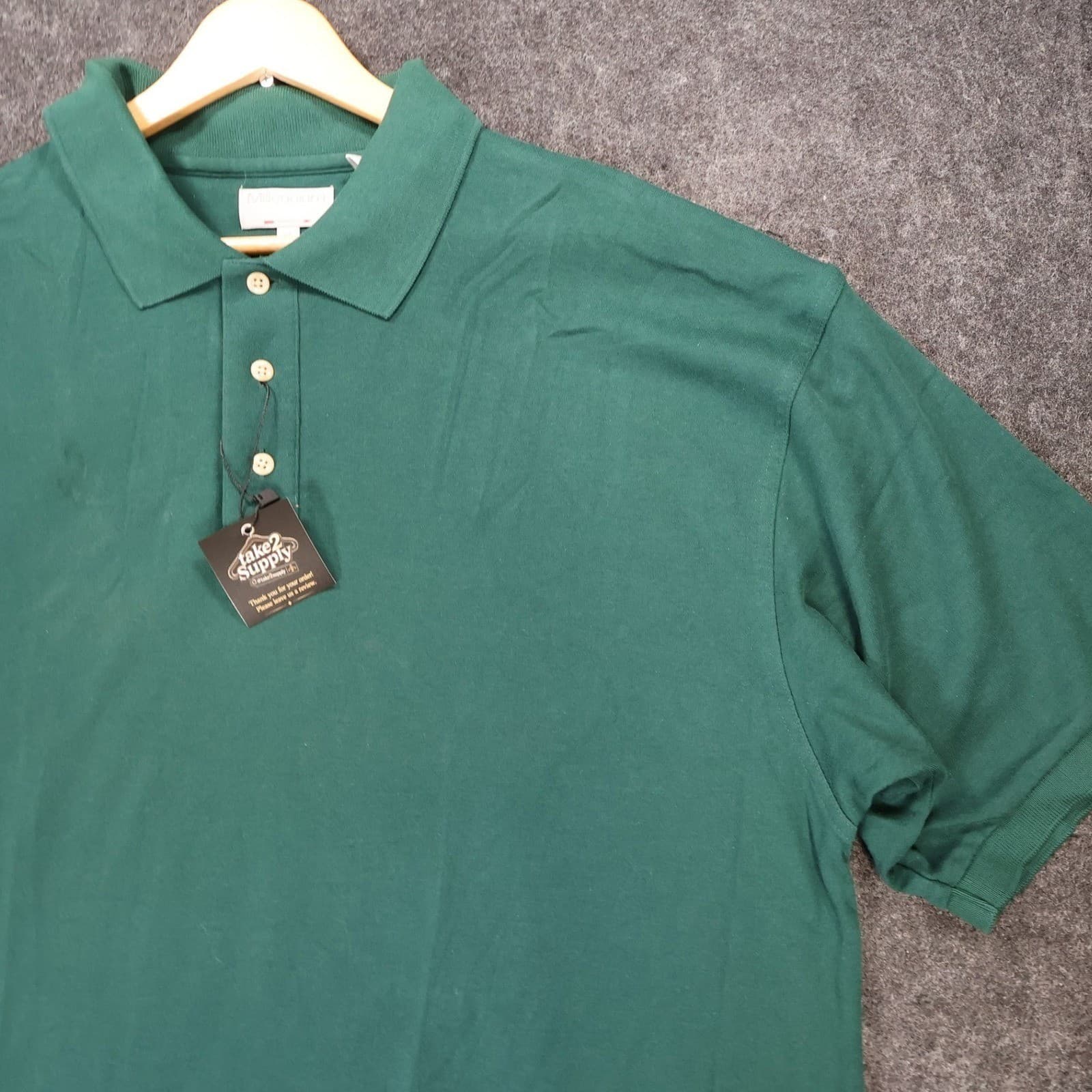 Millennium Arrow Polo Mens XL Green Excellent Vintage Short Sleeve Cotton - Thumbnail 6