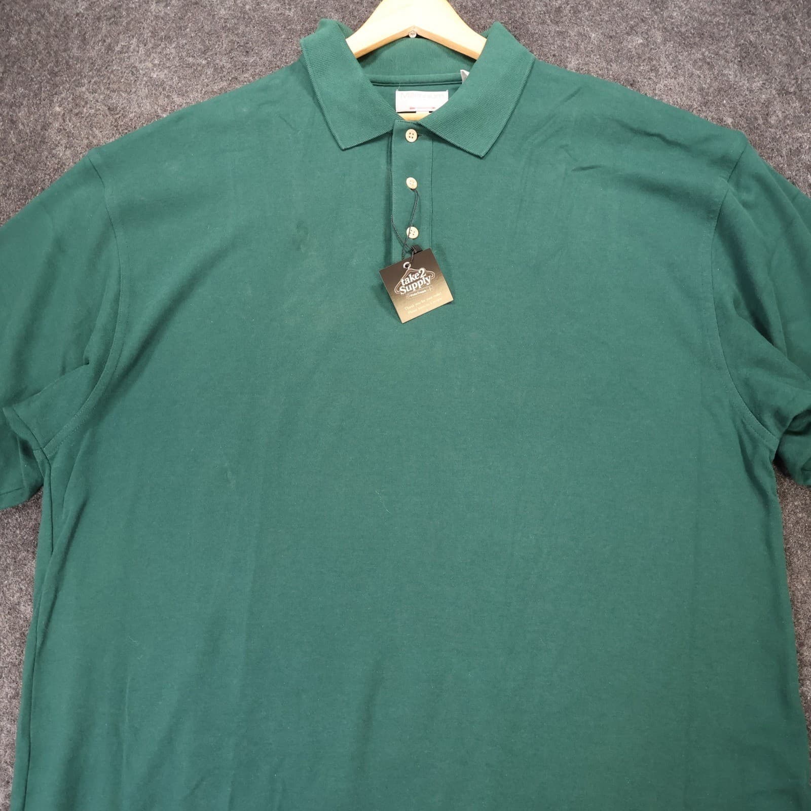 Millennium Arrow Polo Mens XL Green Excellent Vintage Short Sleeve Cotton - Thumbnail 4