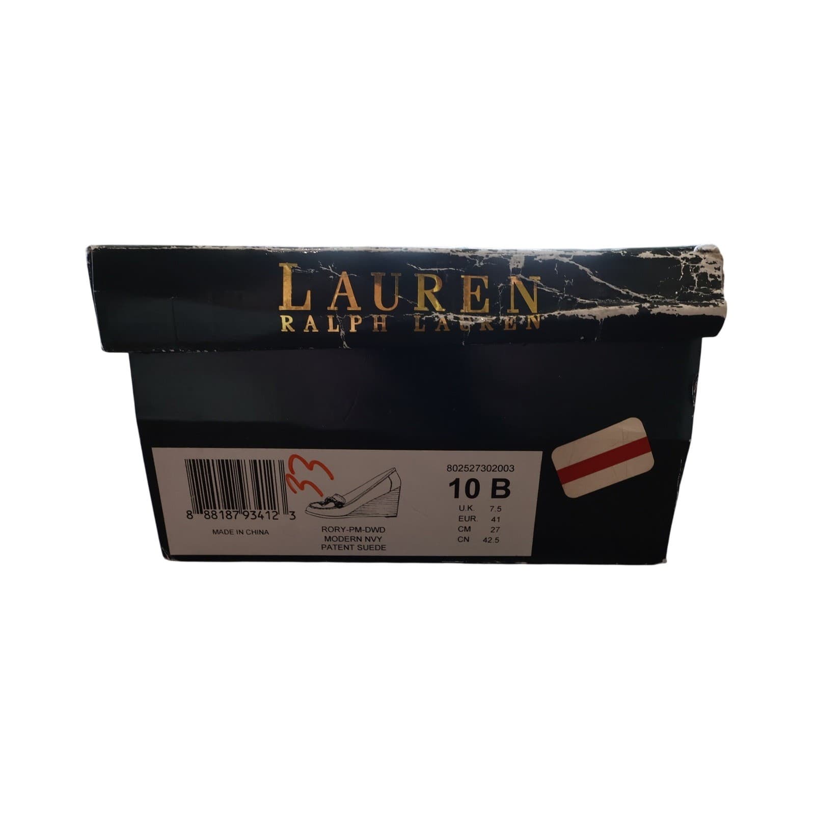 Lauren Ralph Lauren Rory Wedge Loafers Womens 10 Navy Patent Suede - Thumbnail 7