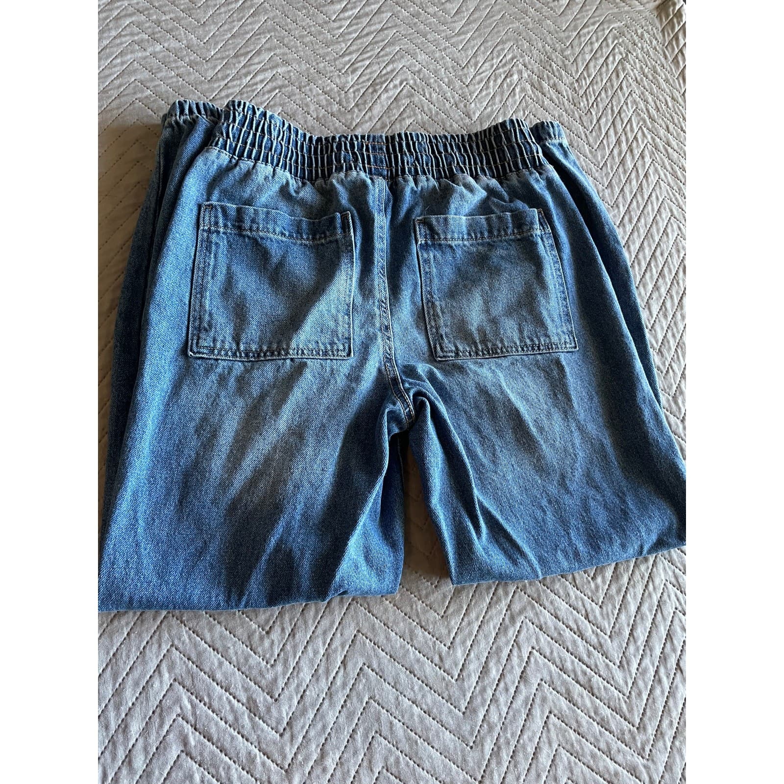 Celebrity Pink Jogger Jeans Women Small Blue Excellent Distressed Elastic Waist - Thumbnail 11