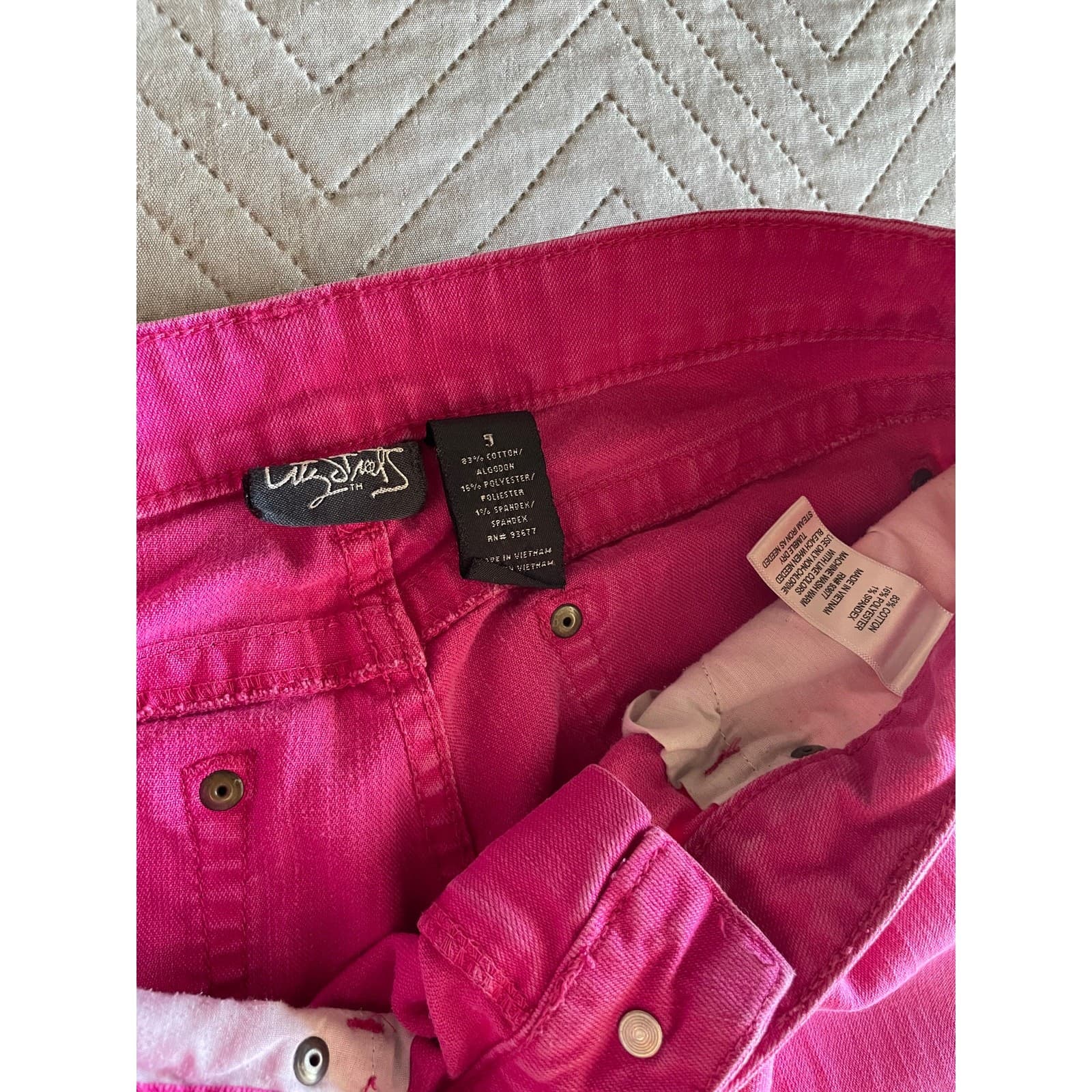 City Streets Womens Hot Pink Pants Size 9 - Thumbnail 4