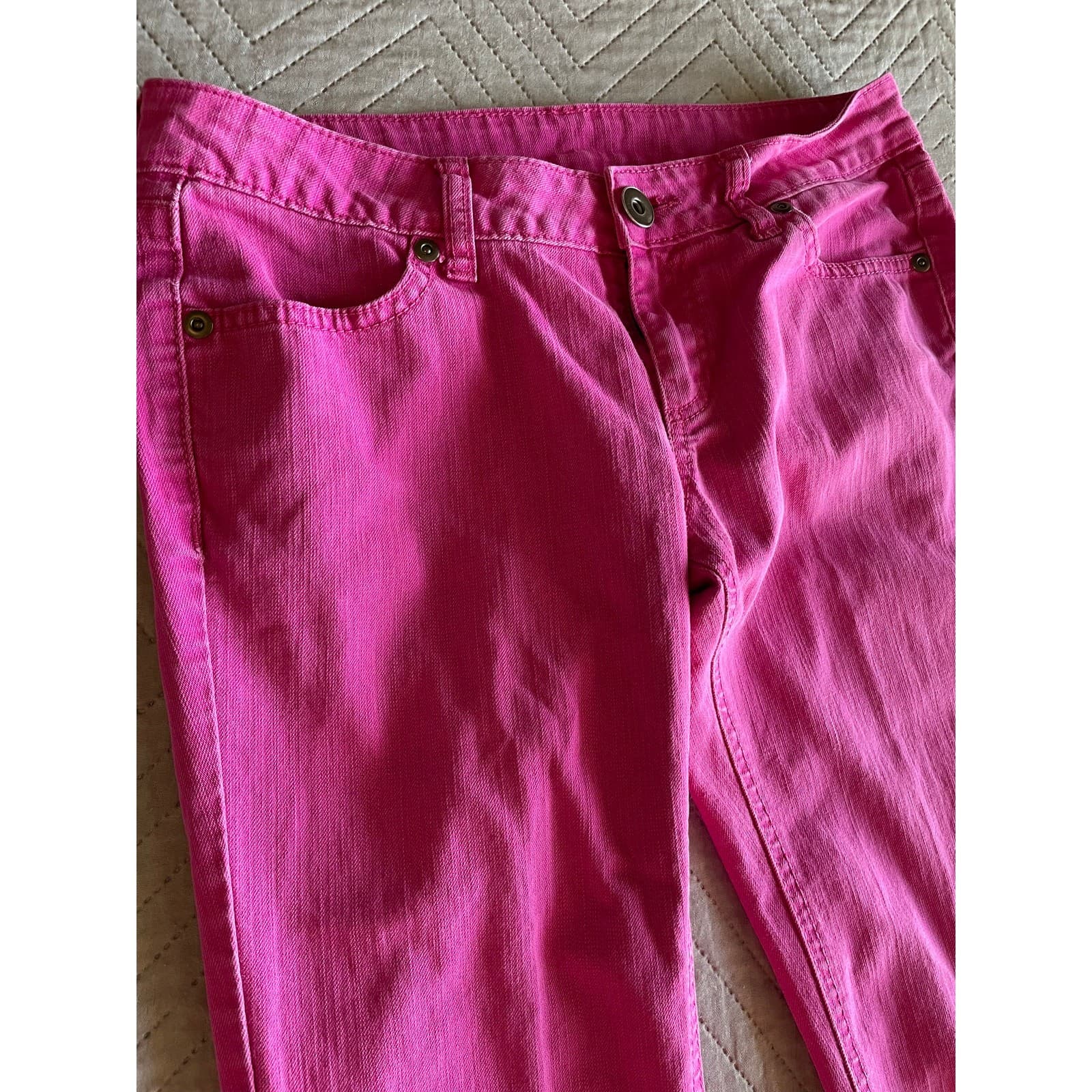 City Streets Womens Hot Pink Pants Size 9 - Thumbnail 3