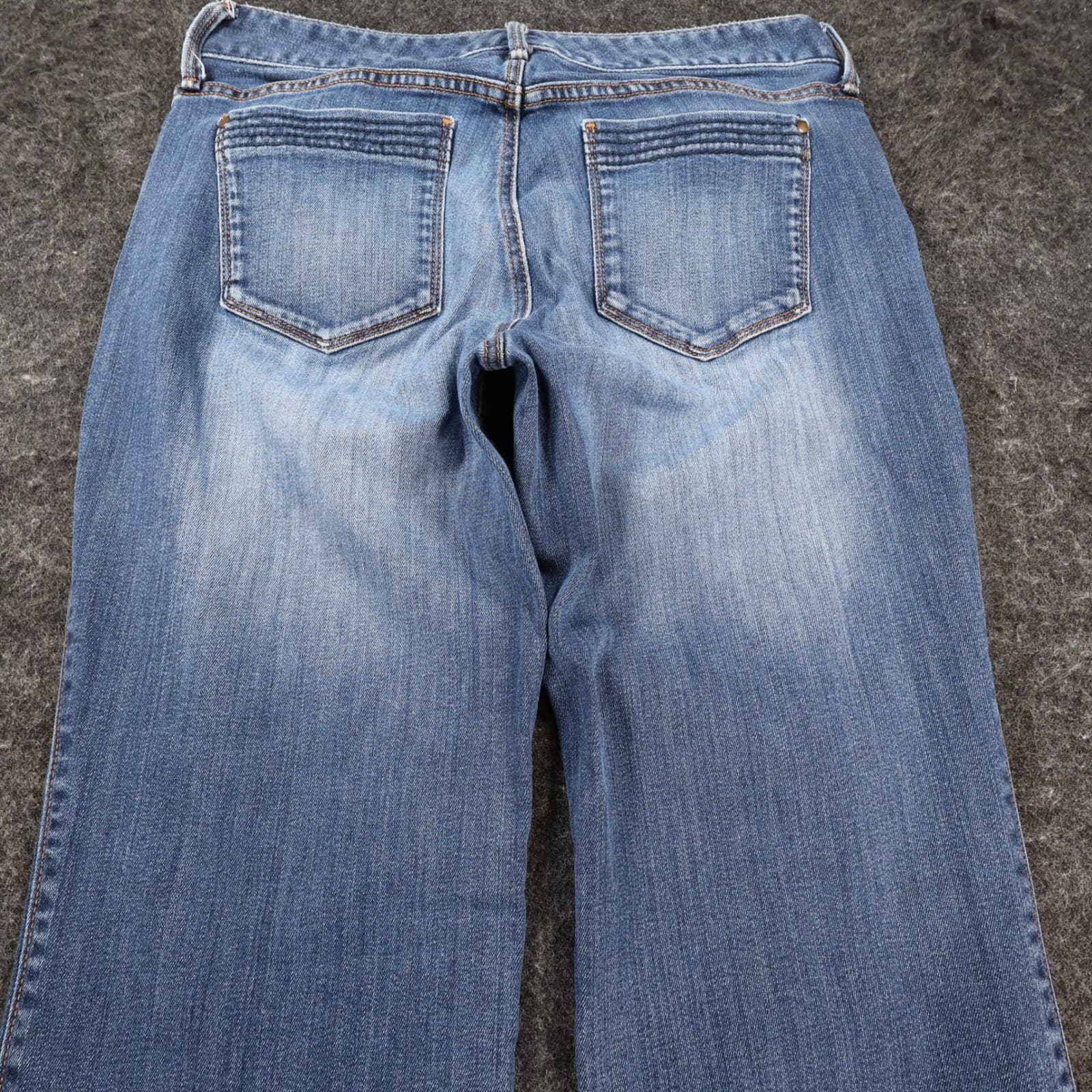 Eddie Bauer Jeans Womens 2 Blue Cotton Blend Straight Leg Raw Hem Casual Stretch - Thumbnail 10