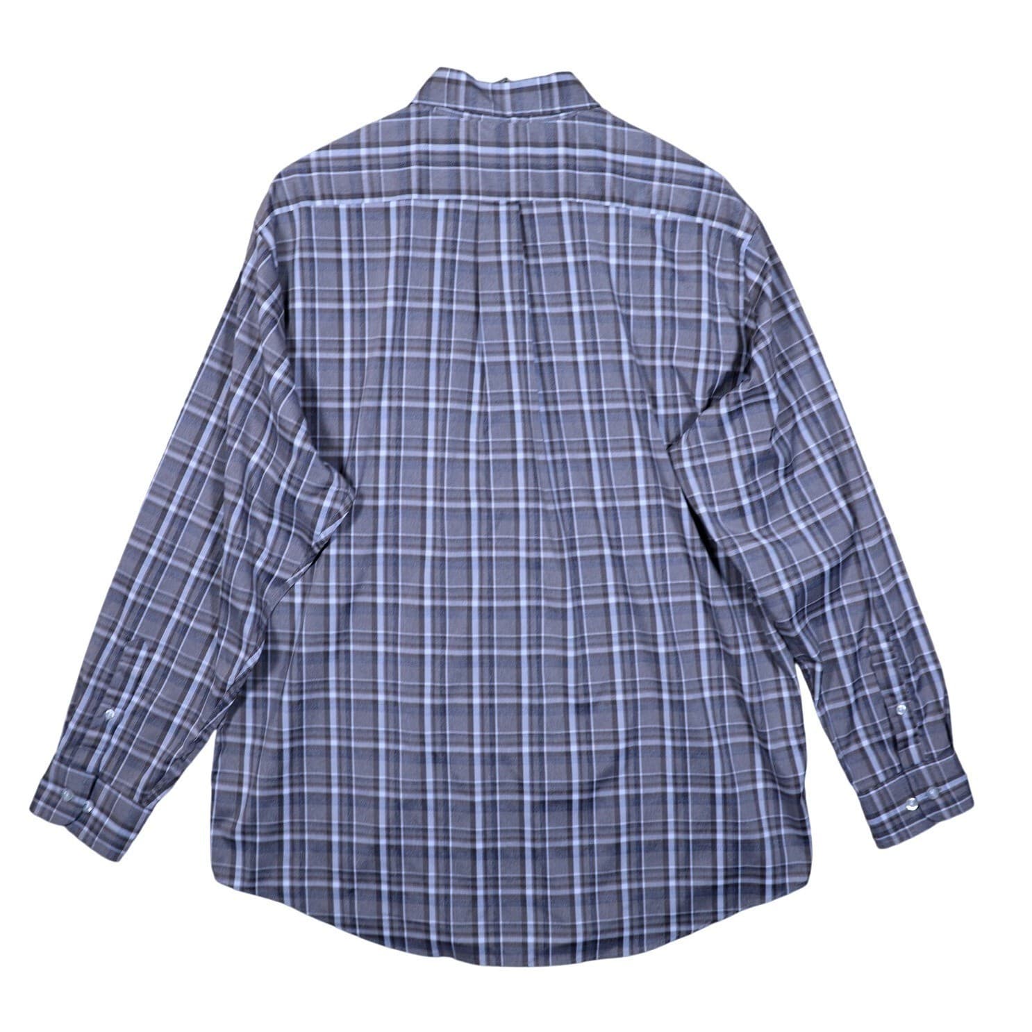 Roundtree Yorke Mens Long Sleeve Button Down Plaid Shirt Size Large - Thumbnail 2