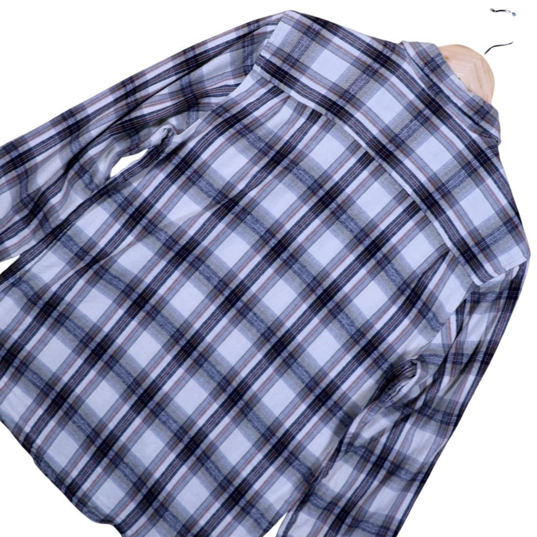RETROFIT BRAND MFG Mens Plaid Long Sleeve Button Up Shirt Size S - Thumbnail 4