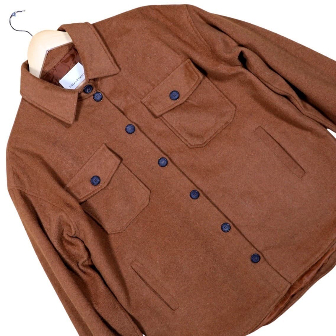 Thread Supply Men's Wool Blend Shacket Oversized Button Up Shirt Jacket Size M - Thumbnail 3