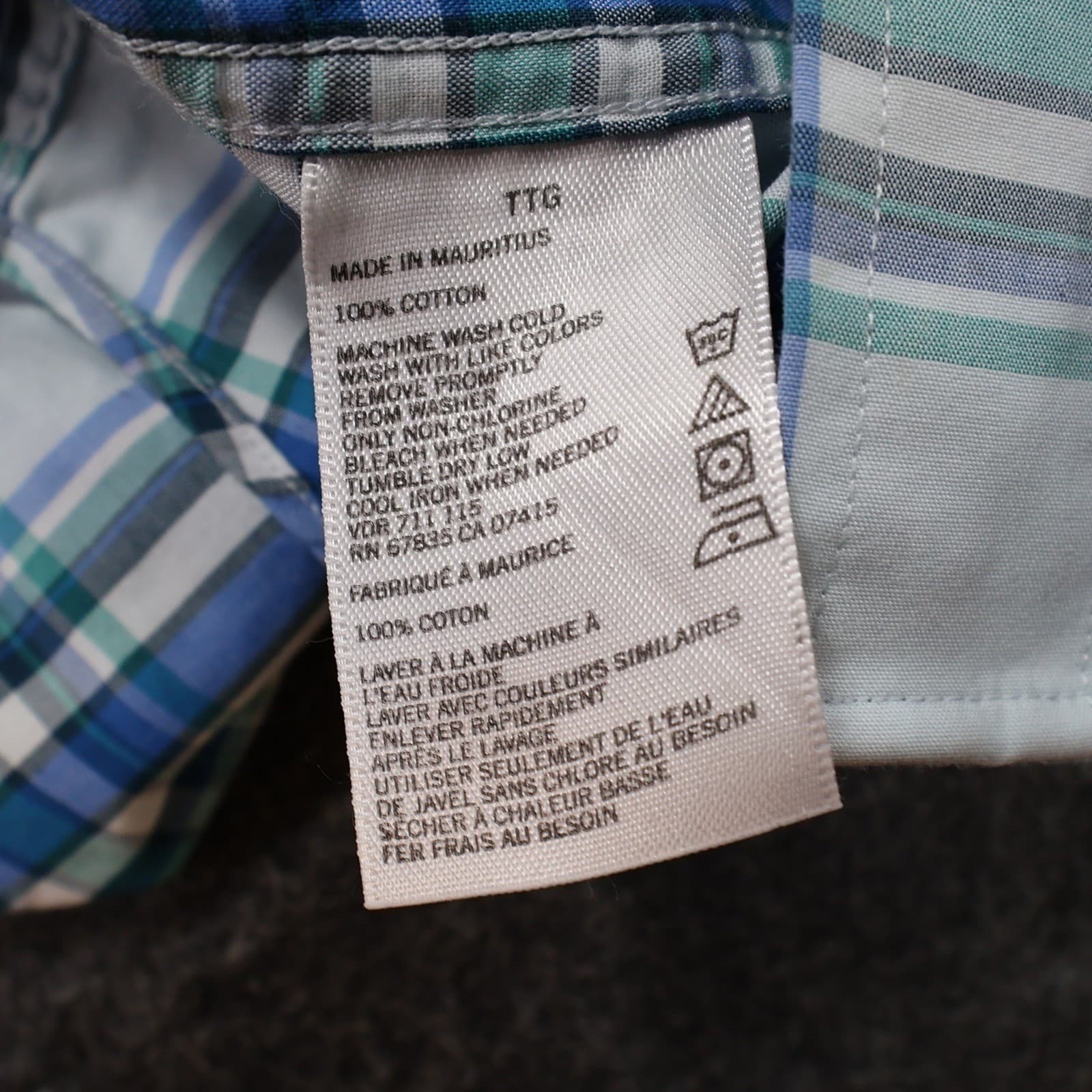 Nautica Button Down Shirt Mens XXL Blue Plaid Excellent Wrinkle Resistant SS - Thumbnail 8