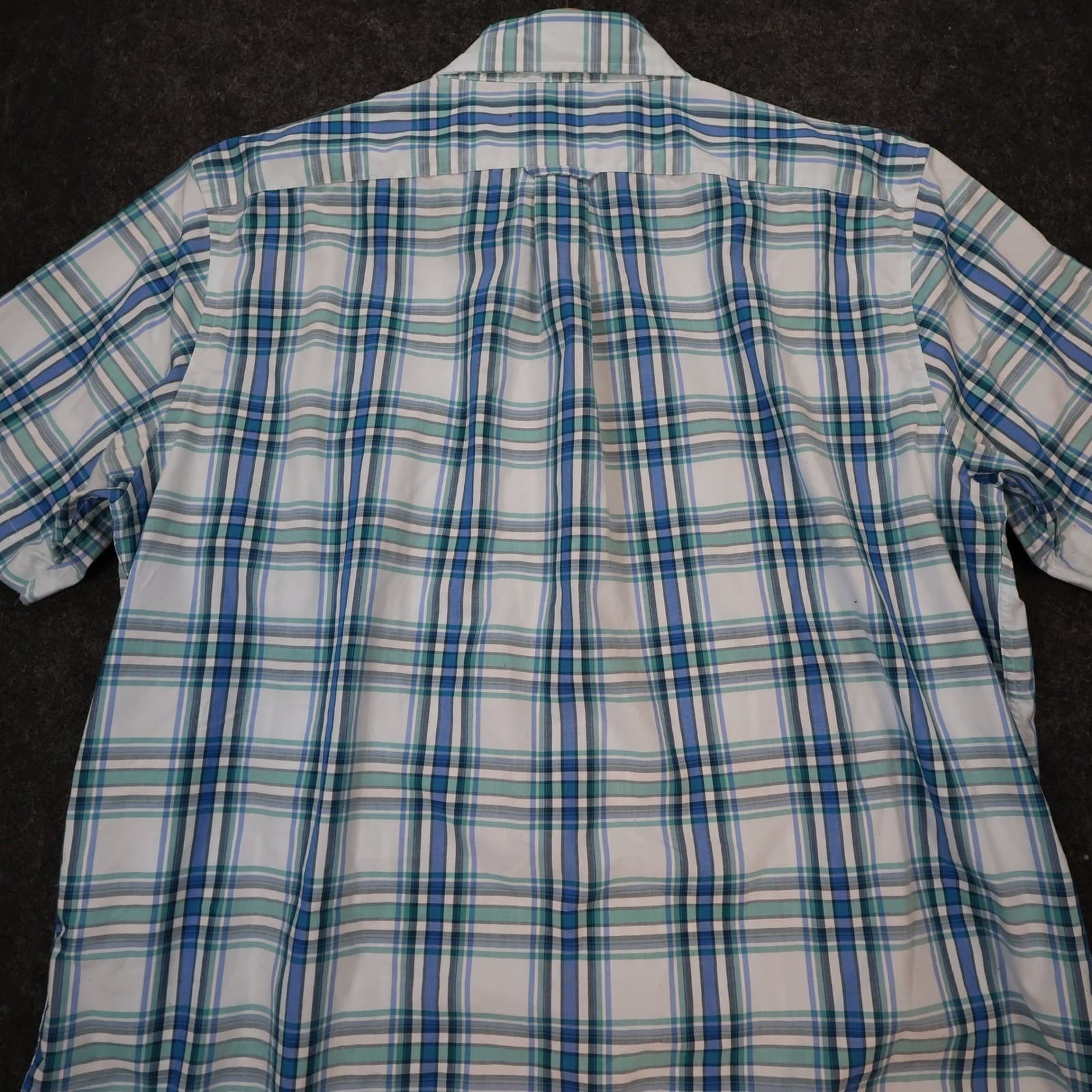 Nautica Button Down Shirt Mens XXL Blue Plaid Excellent Wrinkle Resistant SS - Thumbnail 10