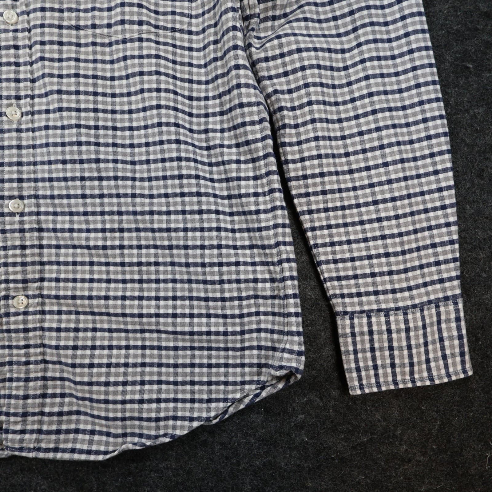J.Crew Oxford Shirt Mens Medium Blue White 100% Cotton Slim Fit Button Down - Thumbnail 11