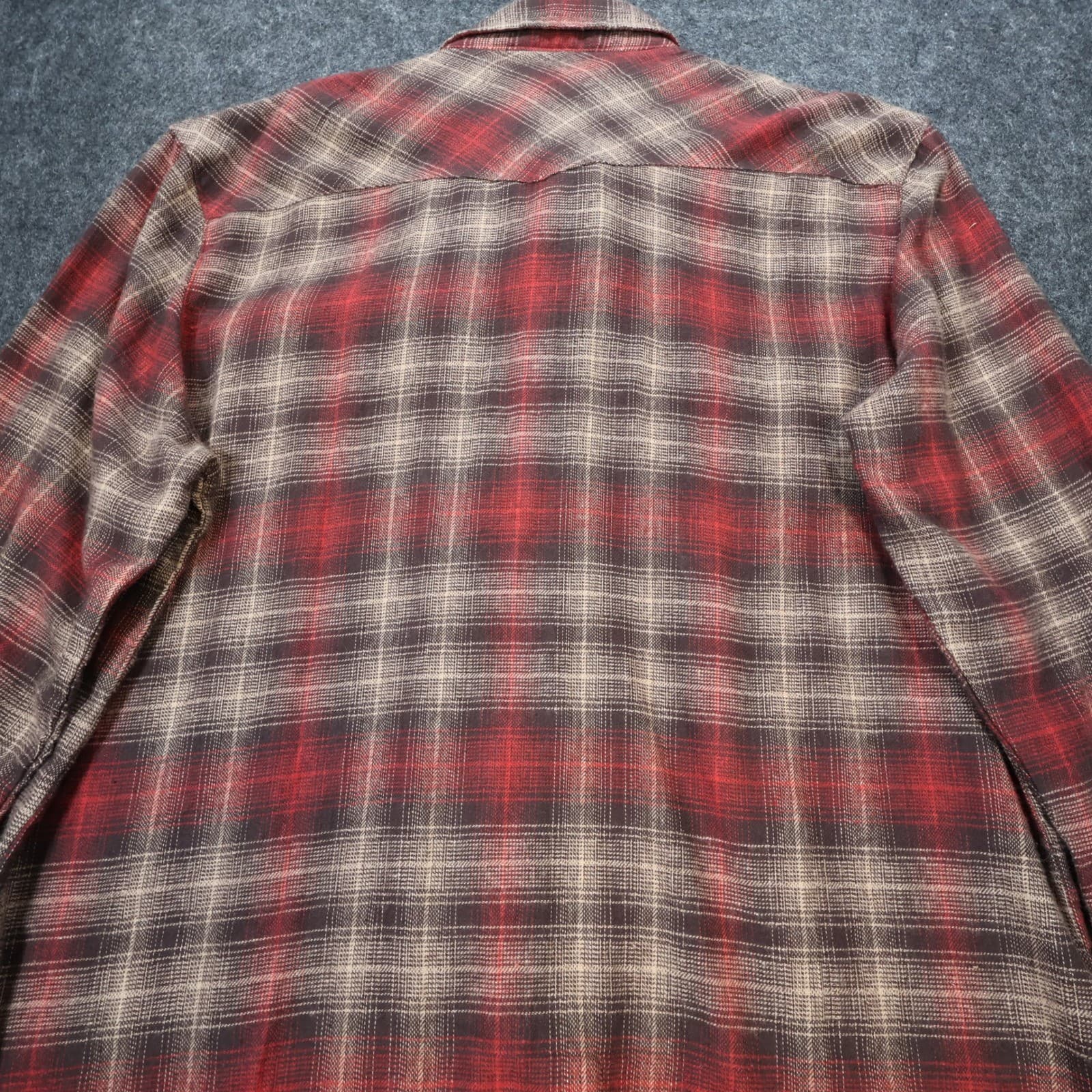 Canyon Guide Outfitters Flannel Shirt Mens XL Red Plaid Excellent Western Snap - Thumbnail 11