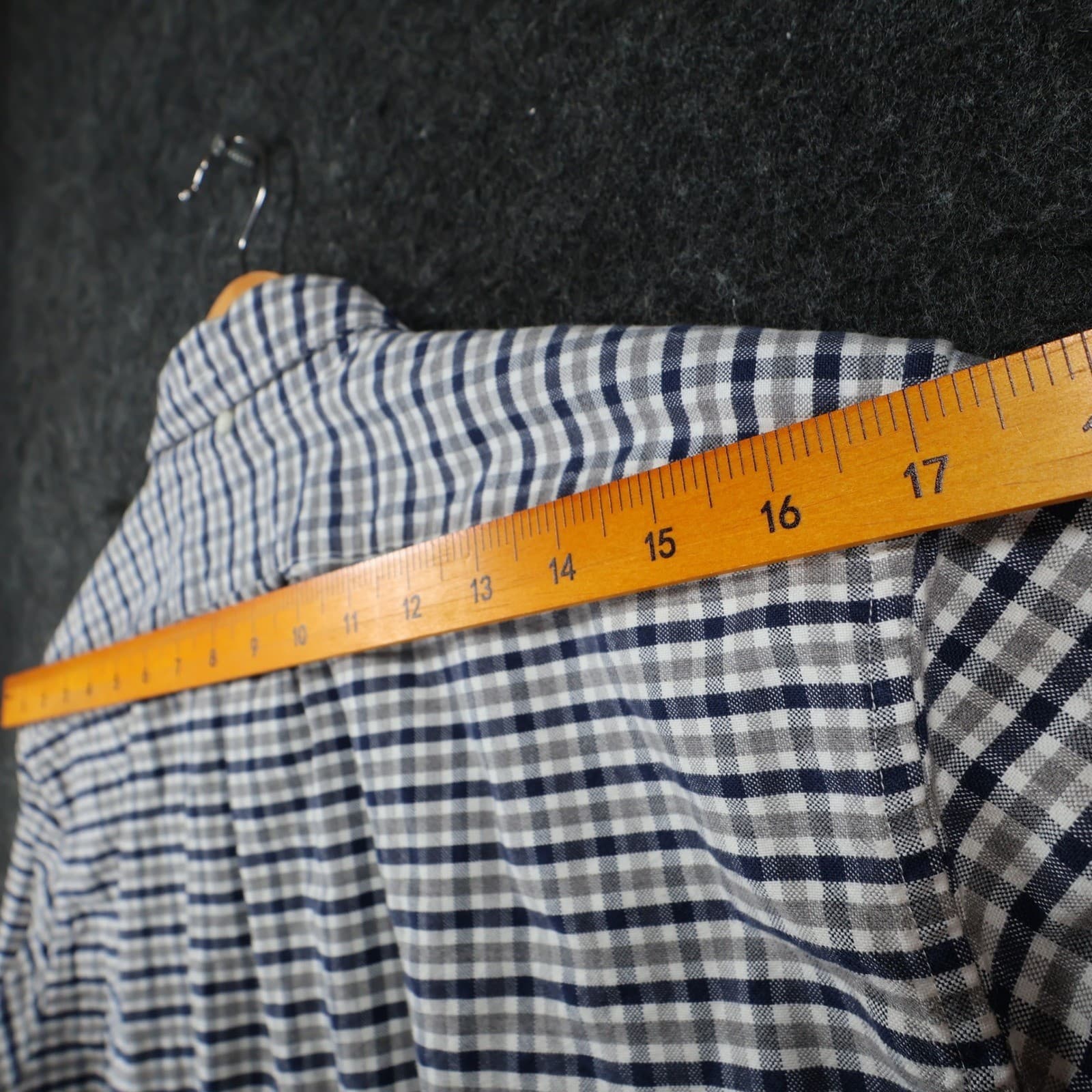 J.Crew Oxford Shirt Mens Medium Blue White 100% Cotton Slim Fit Button Down - Thumbnail 6
