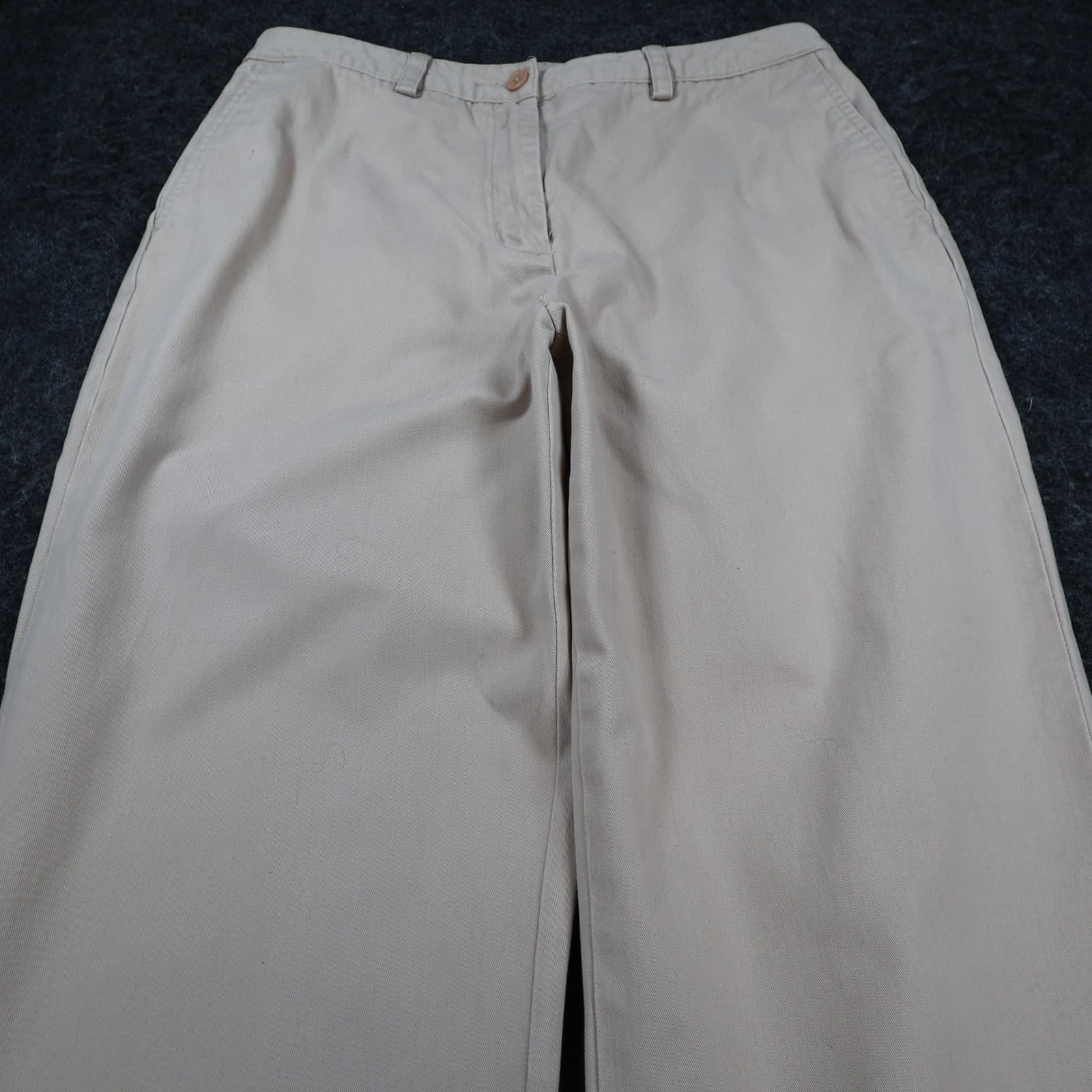 Eddie Bauer Chino Pants Womens 10 Tan 100% Cotton Straight Leg Classic Khaki - Thumbnail 8