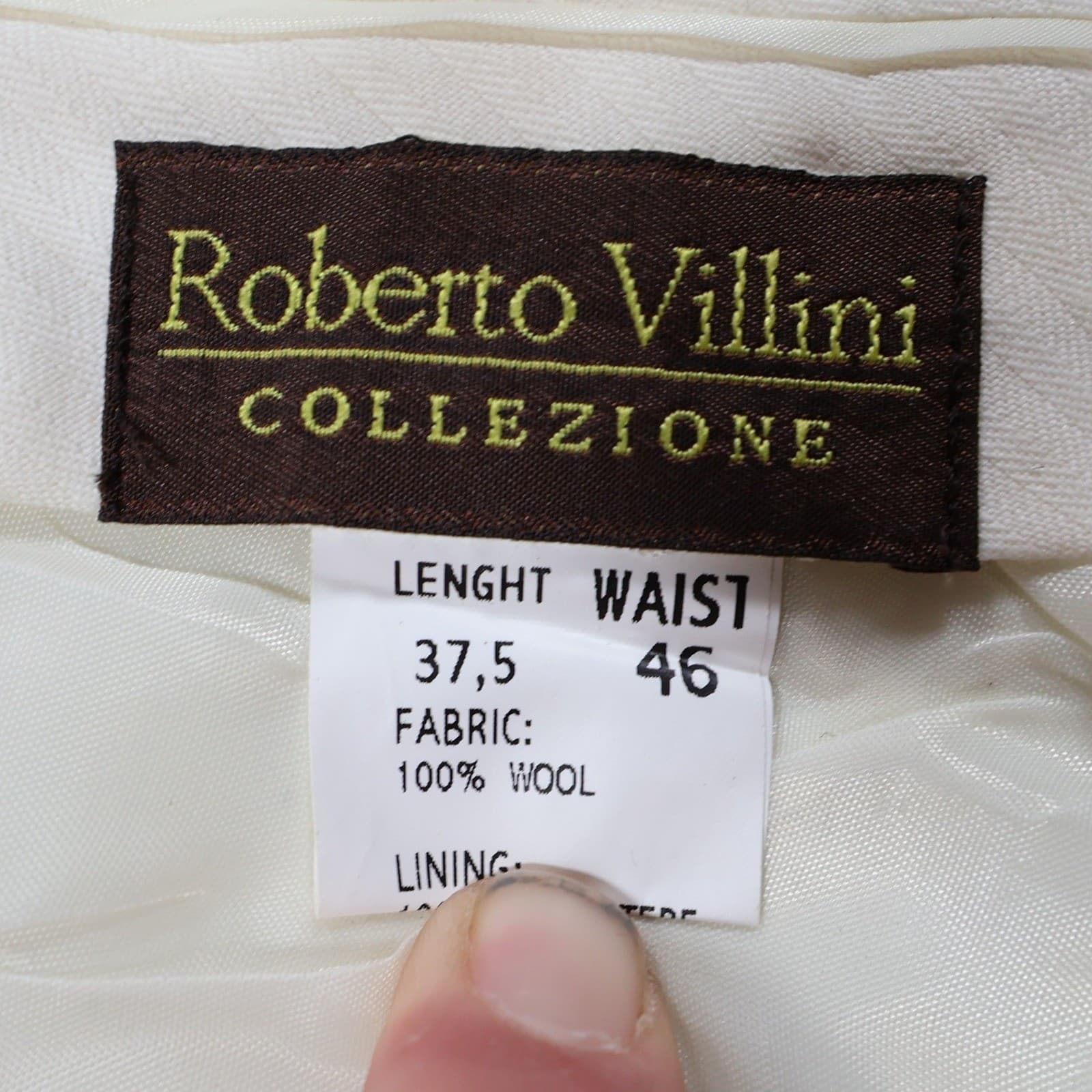 Roberto Villini Dress Pants Mens 46 Brown Excellent Wool Pleated Italian Style - Thumbnail 7
