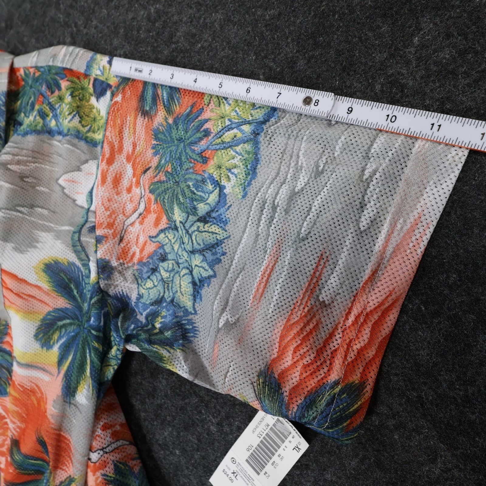 Ocean Current Button Up Shirt Mens XL Multi Color New Tropical Mesh - Thumbnail 4