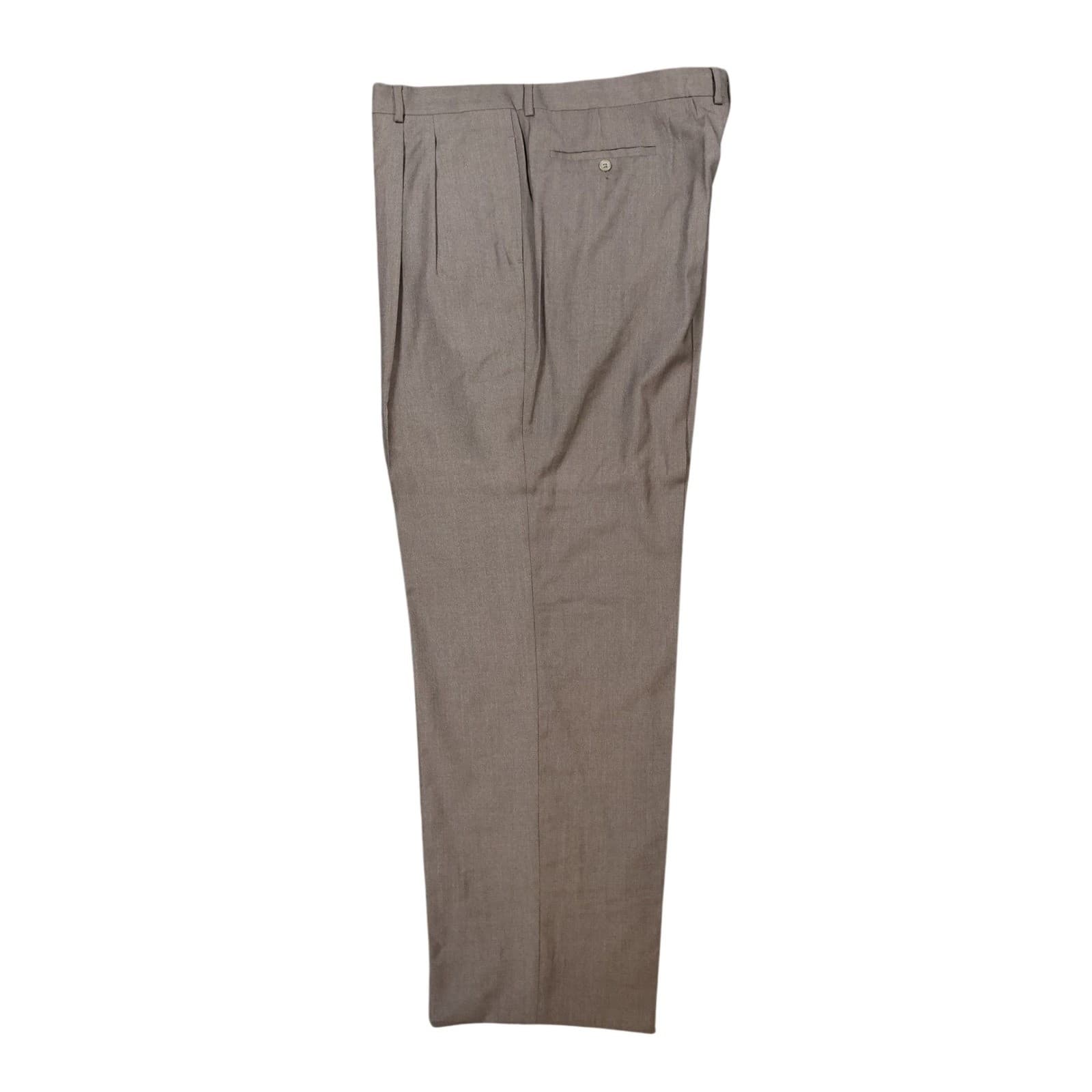 Roberto Villini Dress Pants Mens 46 Brown Excellent Wool Pleated Italian Style - Thumbnail 10