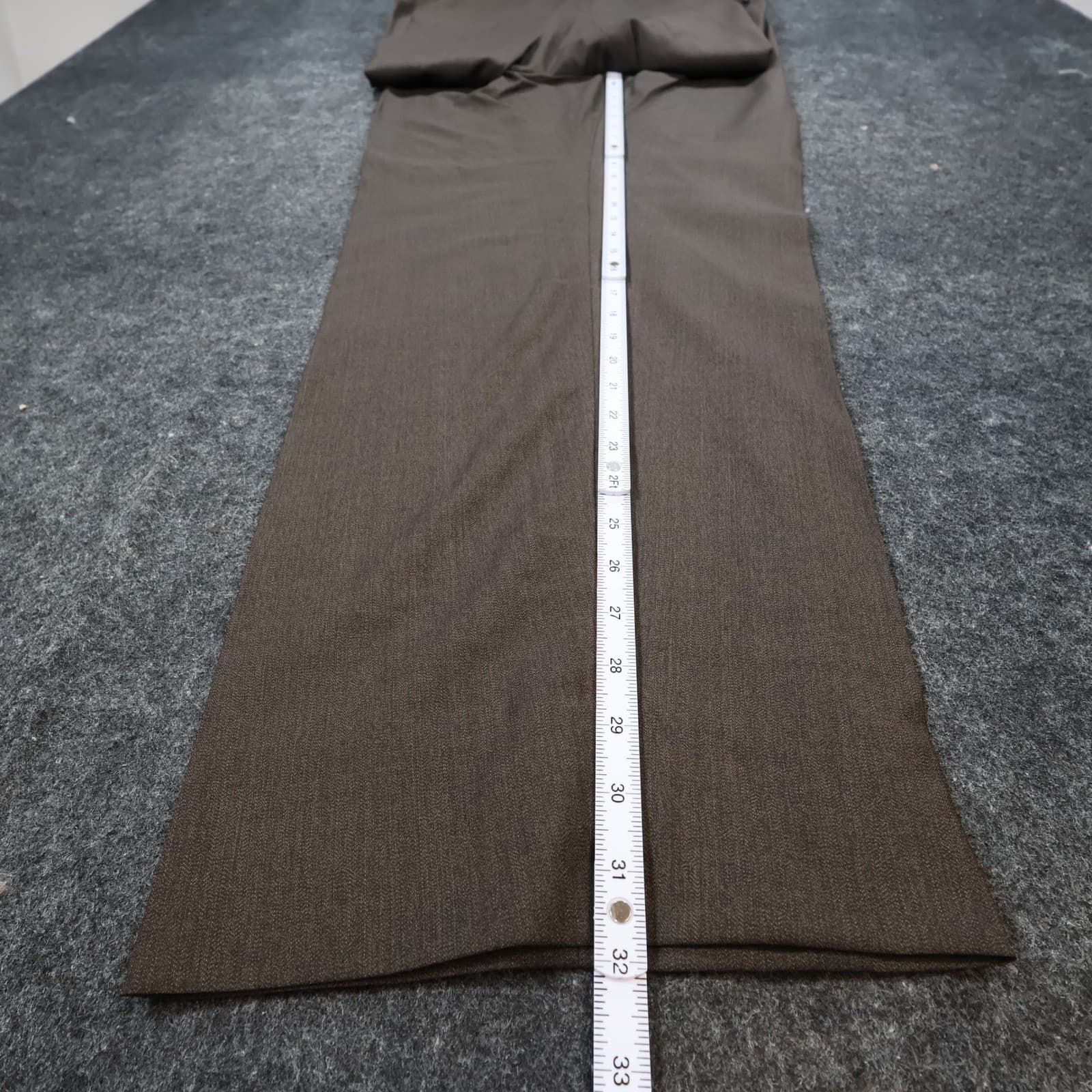 Roberto Villini Dress Pants Mens 46 Brown Excellent Wool Pleated Italian Style - Thumbnail 4