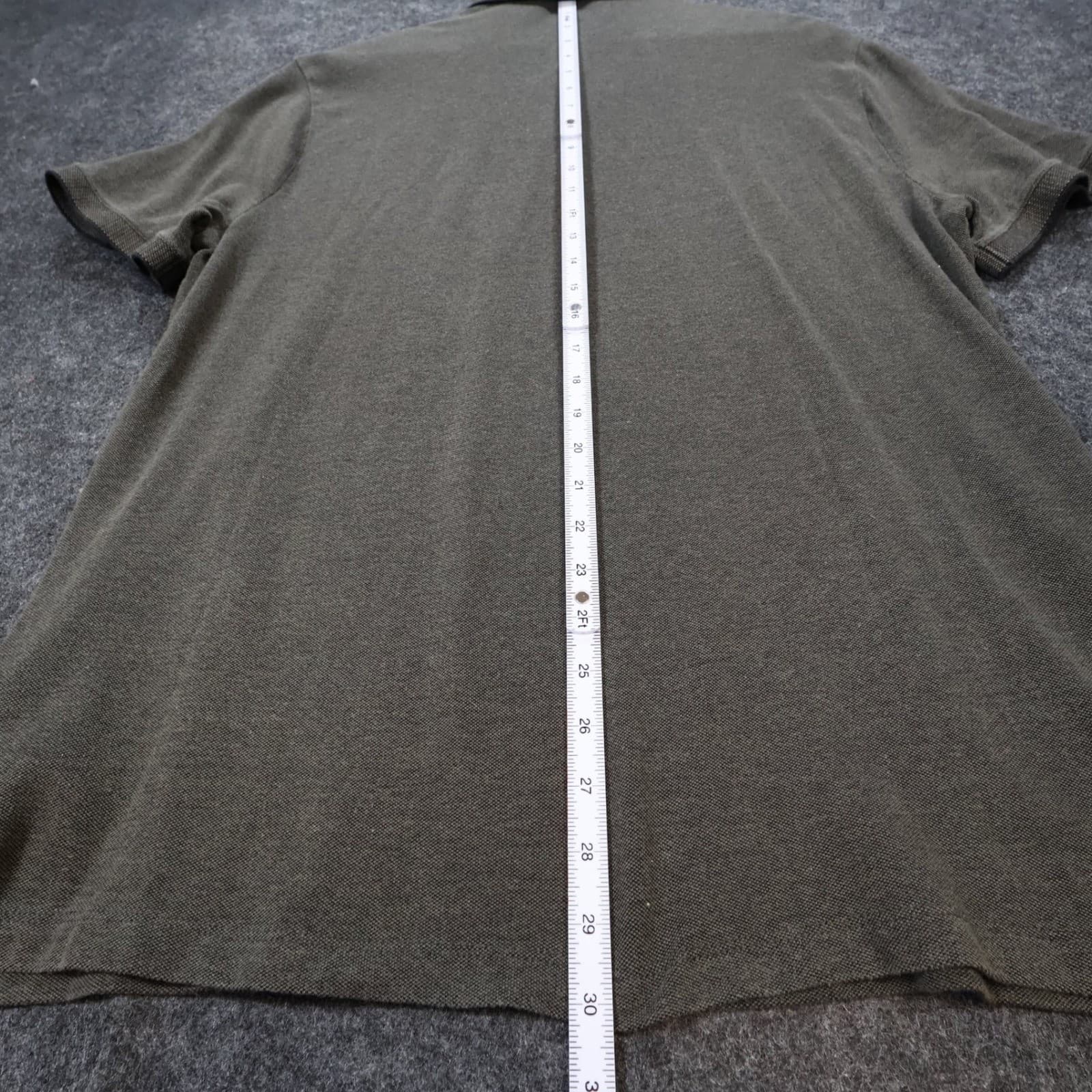 Express Polo Shirt Mens Large Olive Green Excellent Short Sleeve Pique Lion Logo - Thumbnail 5
