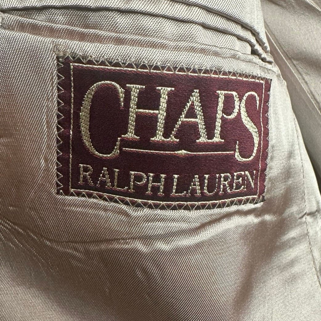 Chaps Ralph Lauren Blazer Men 46R Tan Black Excellent Micro-Check Houndstooth - Thumbnail 6