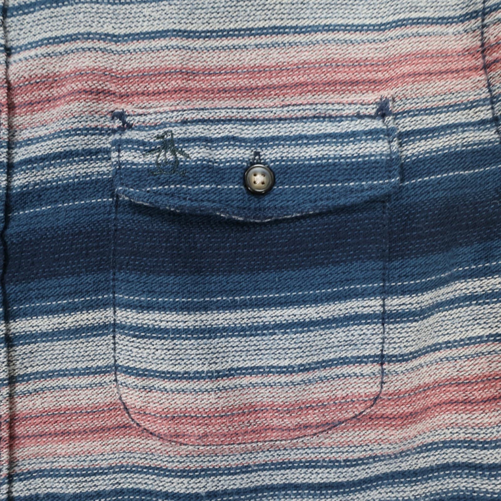 Original Penguin Button Down Shirt Mens XXL Blue Excellent Heritage Slim Fit - Thumbnail 10