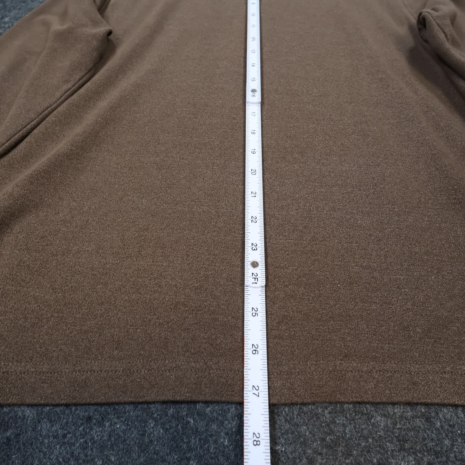Van Heusen Polo Shirt Mens Medium Brown Excellent Long Sleeve Colorblock - Thumbnail 5