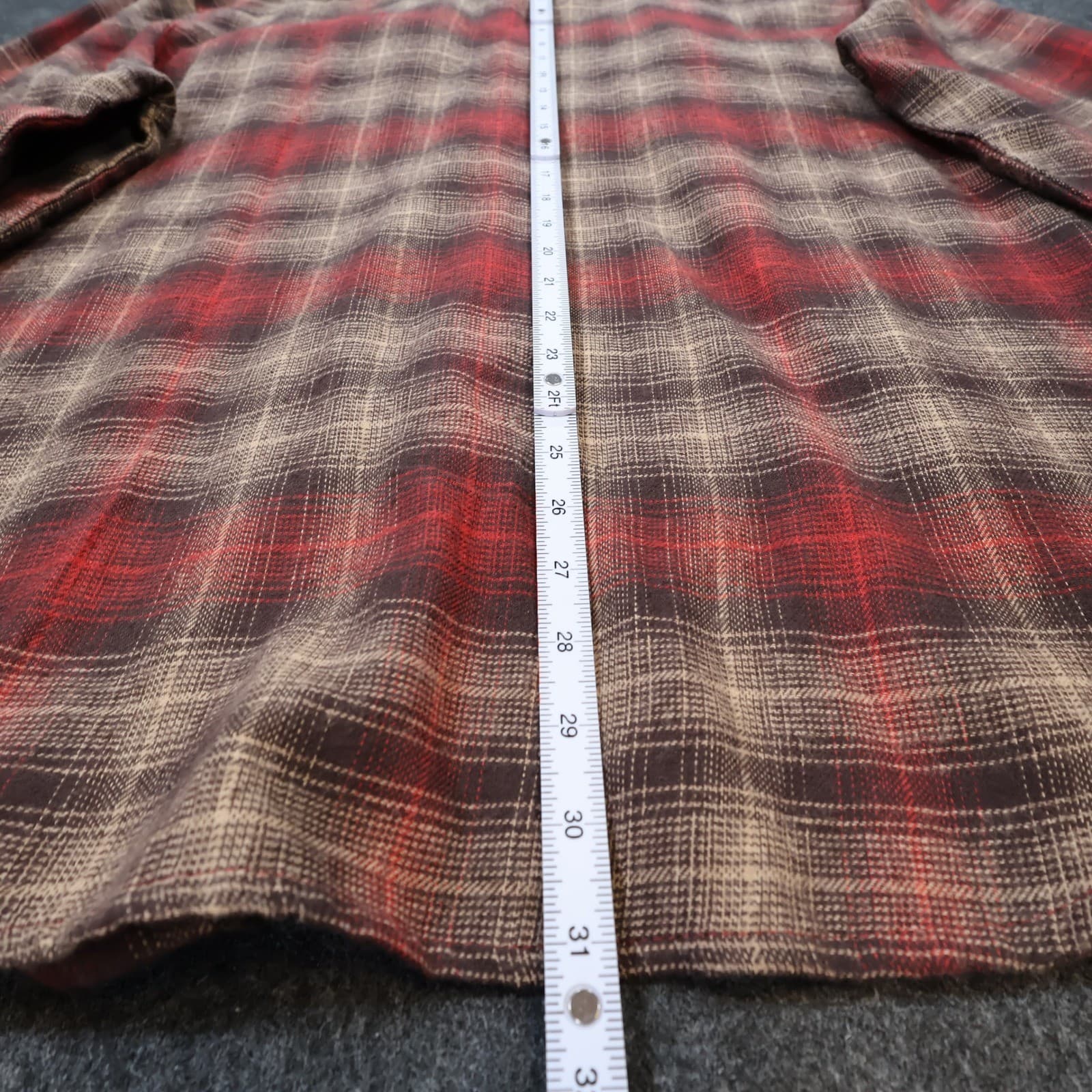 Canyon Guide Outfitters Flannel Shirt Mens XL Red Plaid Excellent Western Snap - Thumbnail 5