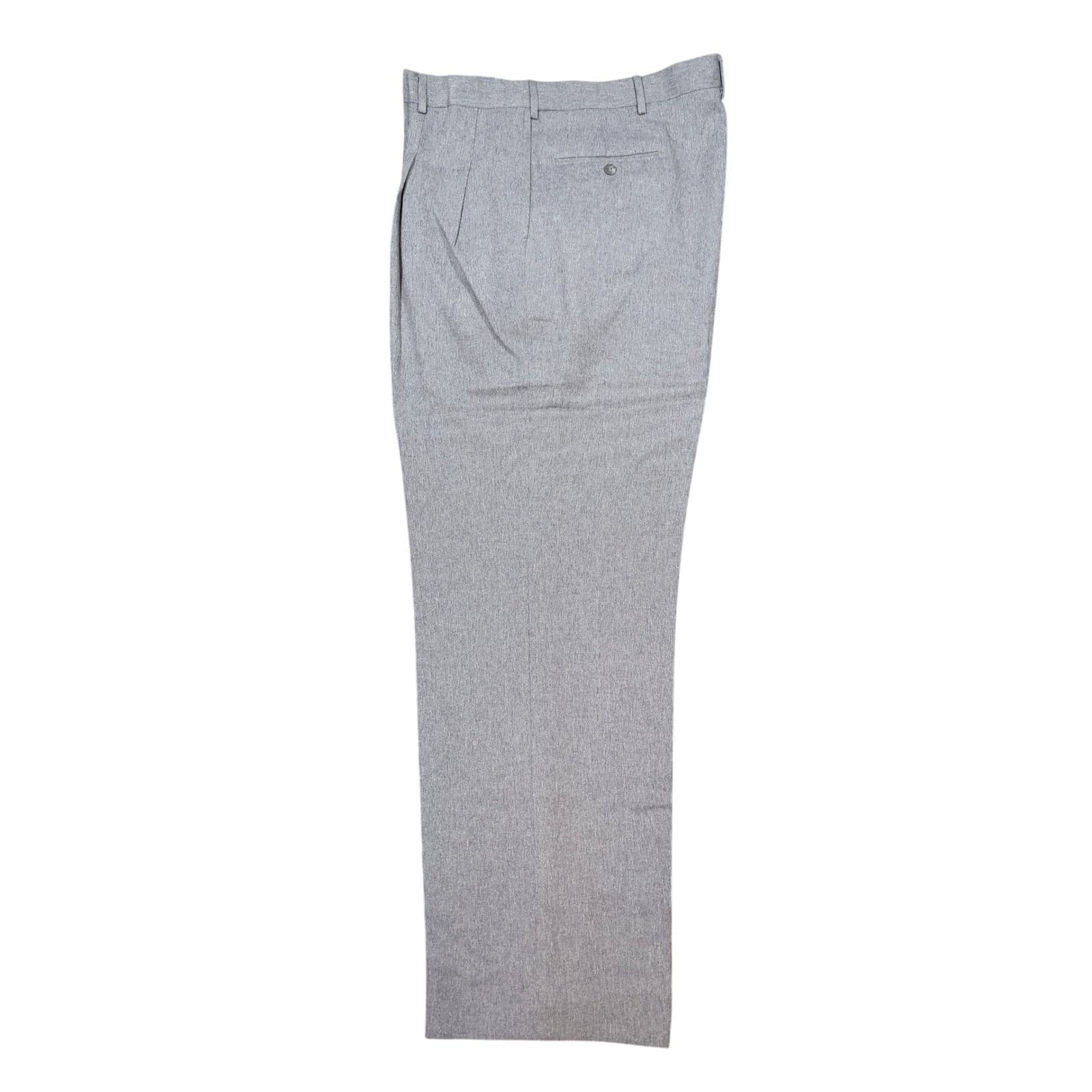 Towncraft Dress Pants Mens 44x34 Grey Excellent Pleated Front Classic Fit - Thumbnail 10