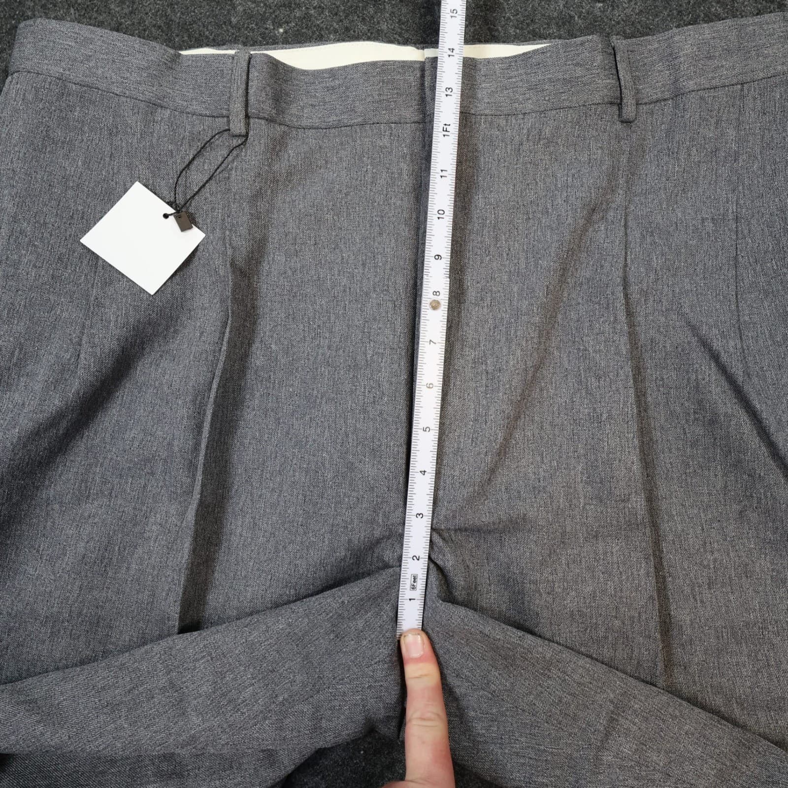 Towncraft Dress Pants Mens 44x34 Grey Excellent Pleated Front Classic Fit - Thumbnail 6