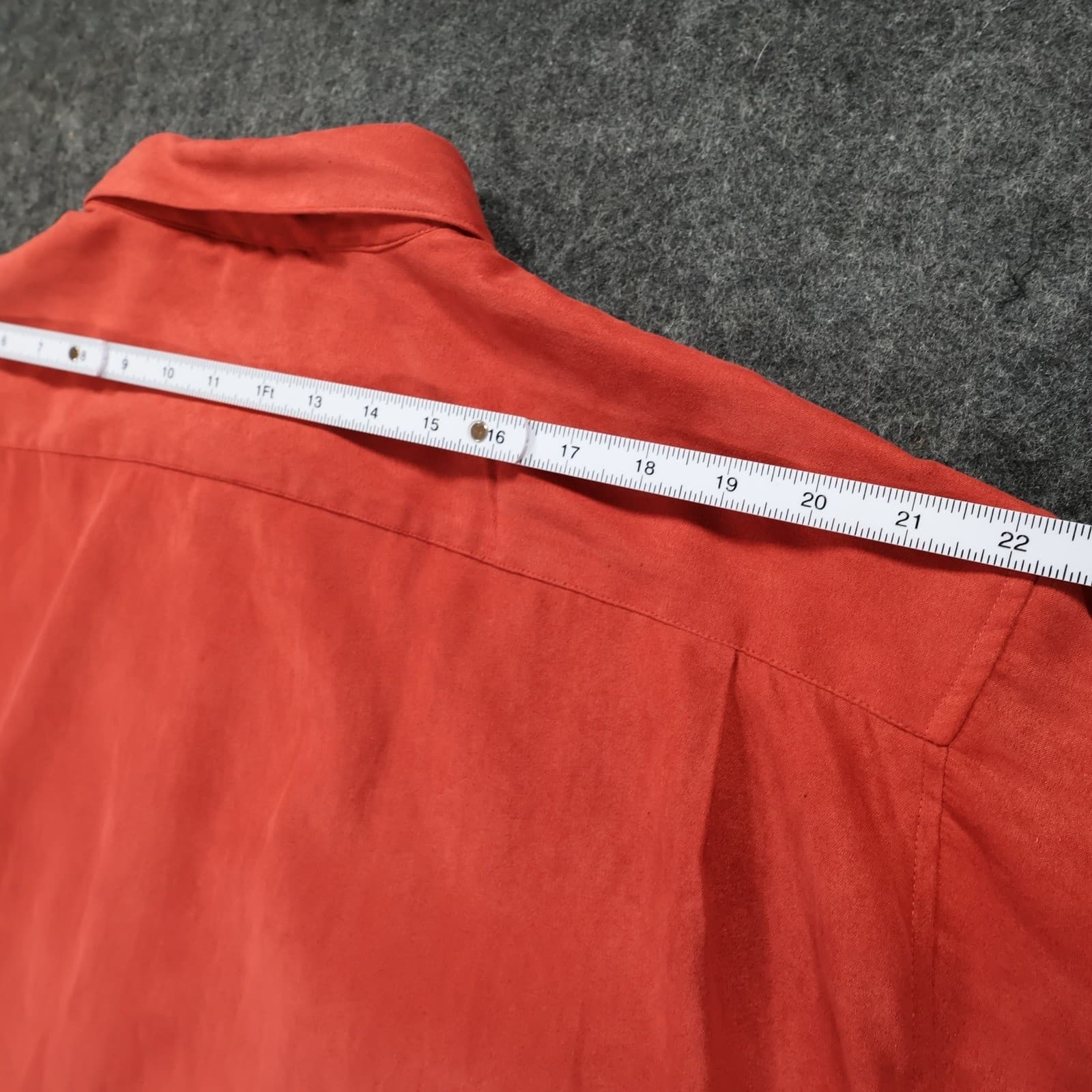 Irvine Park Button Up Shirt Mens XLG Red Excellent Long Sleeve Faux Suede - Thumbnail 6