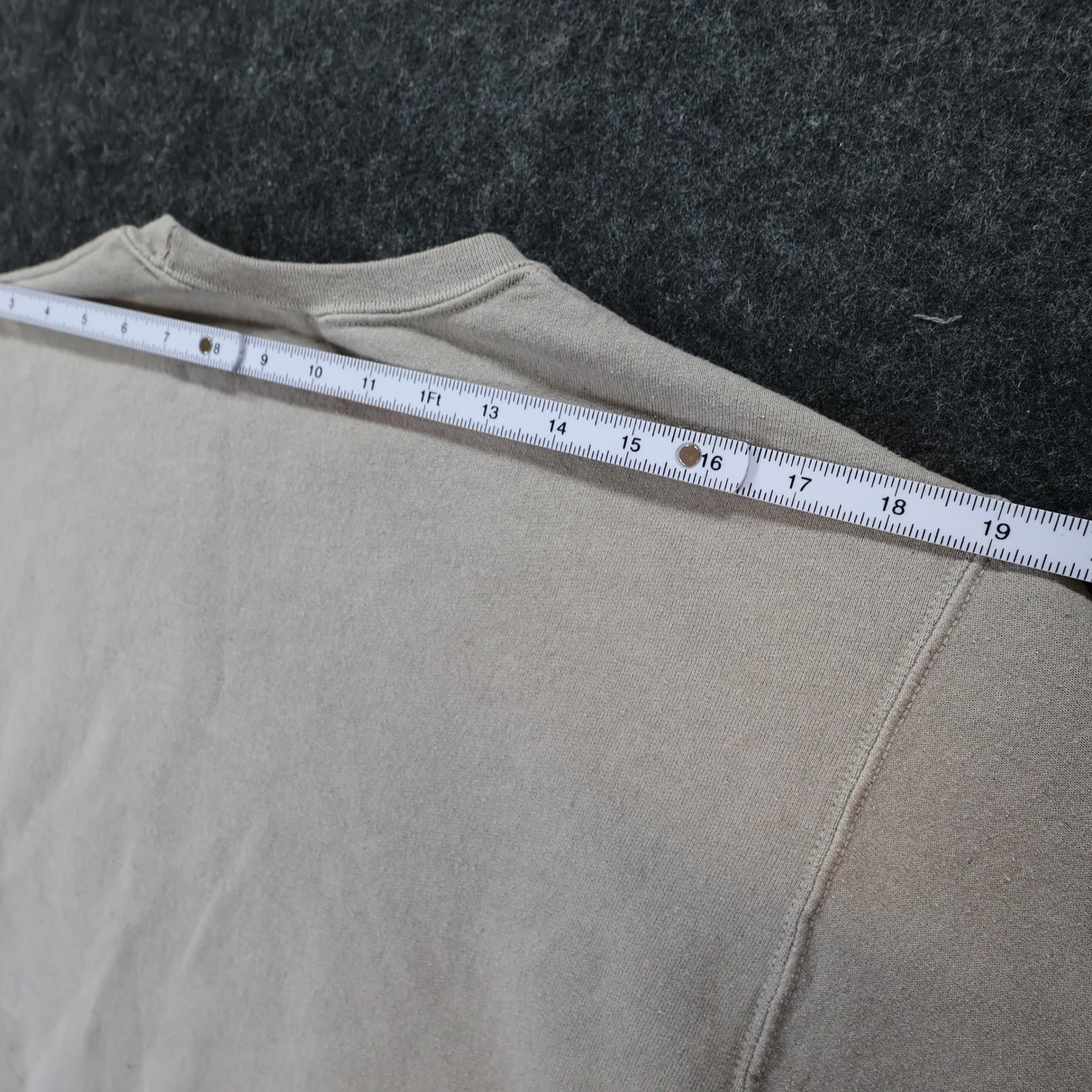 Fruit of the Loom Sweatshirt Unisex XS Tan Excellent Vintage Graphic Print - Thumbnail 7