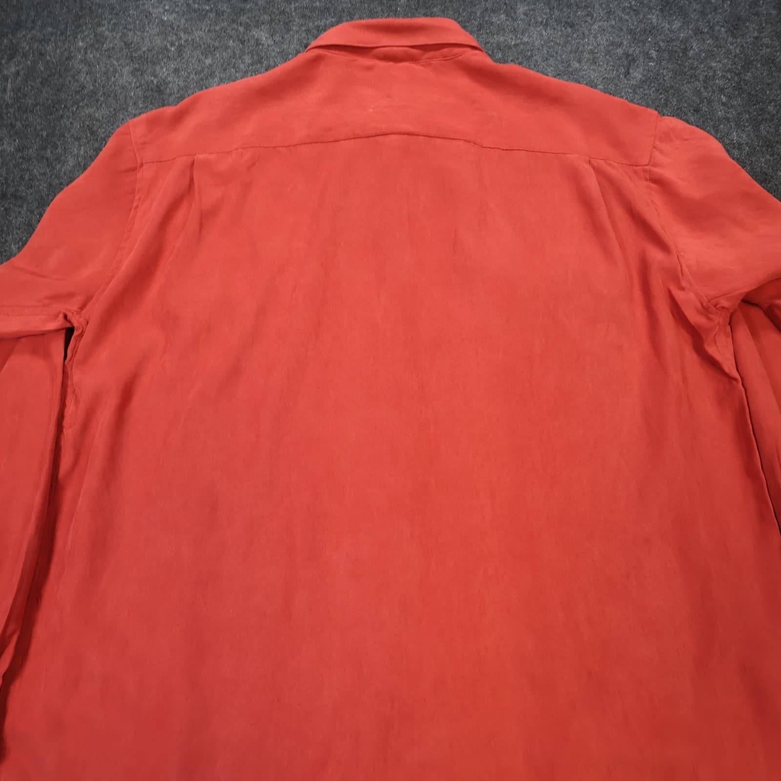 Irvine Park Button Up Shirt Mens XLG Red Excellent Long Sleeve Faux Suede - Thumbnail 9