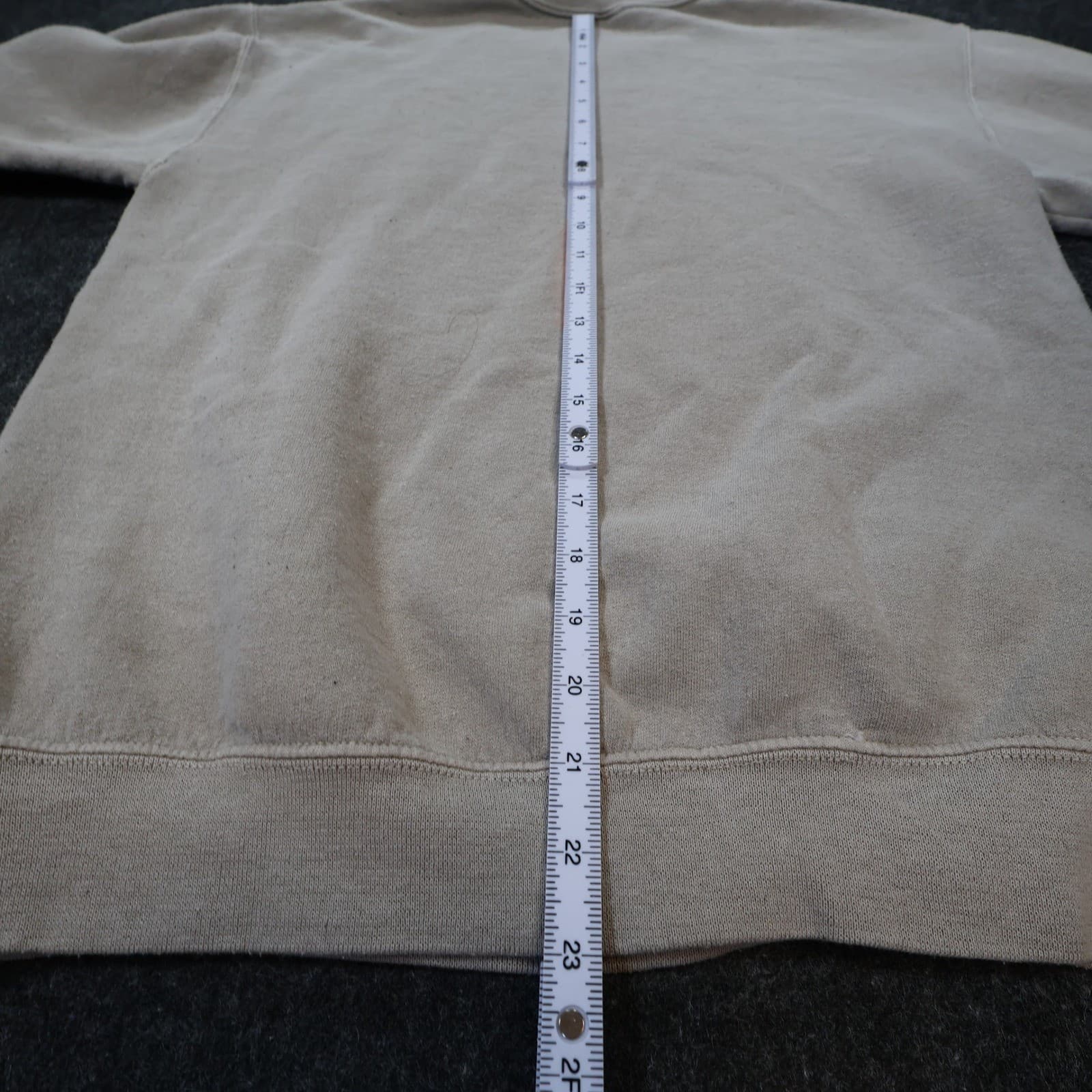 Fruit of the Loom Sweatshirt Unisex XS Tan Excellent Vintage Graphic Print - Thumbnail 6