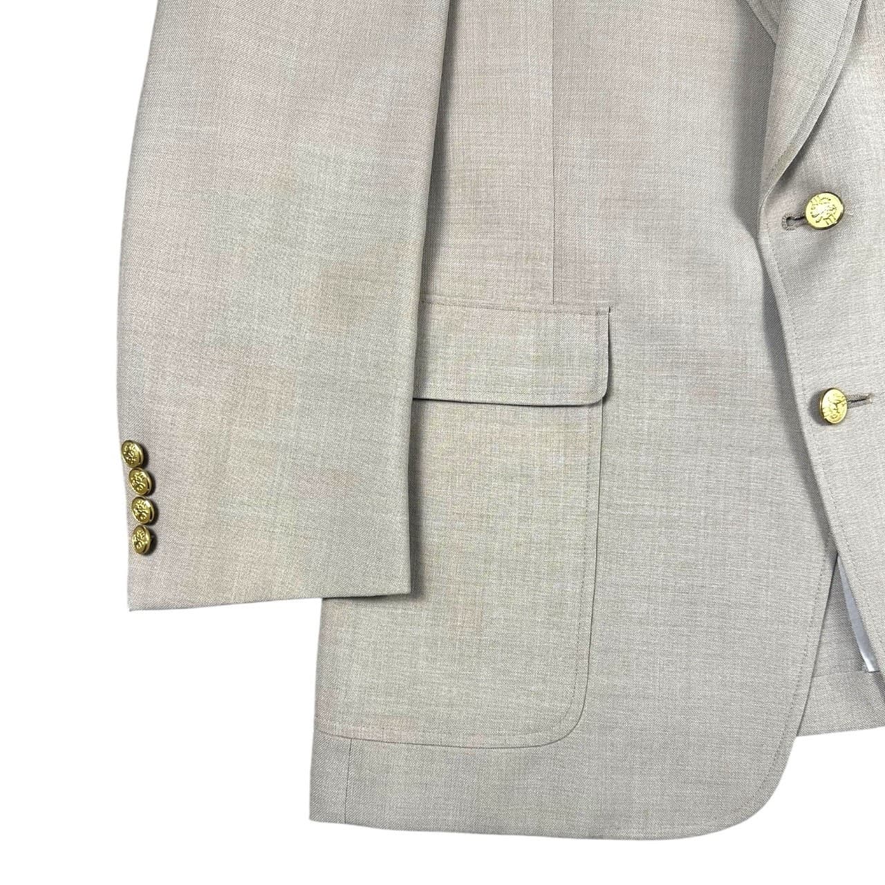 Austin Reed Blazer Men 44R Tan Excellent Gold Crest Buttons Sport Coat S-0036 - Thumbnail 5