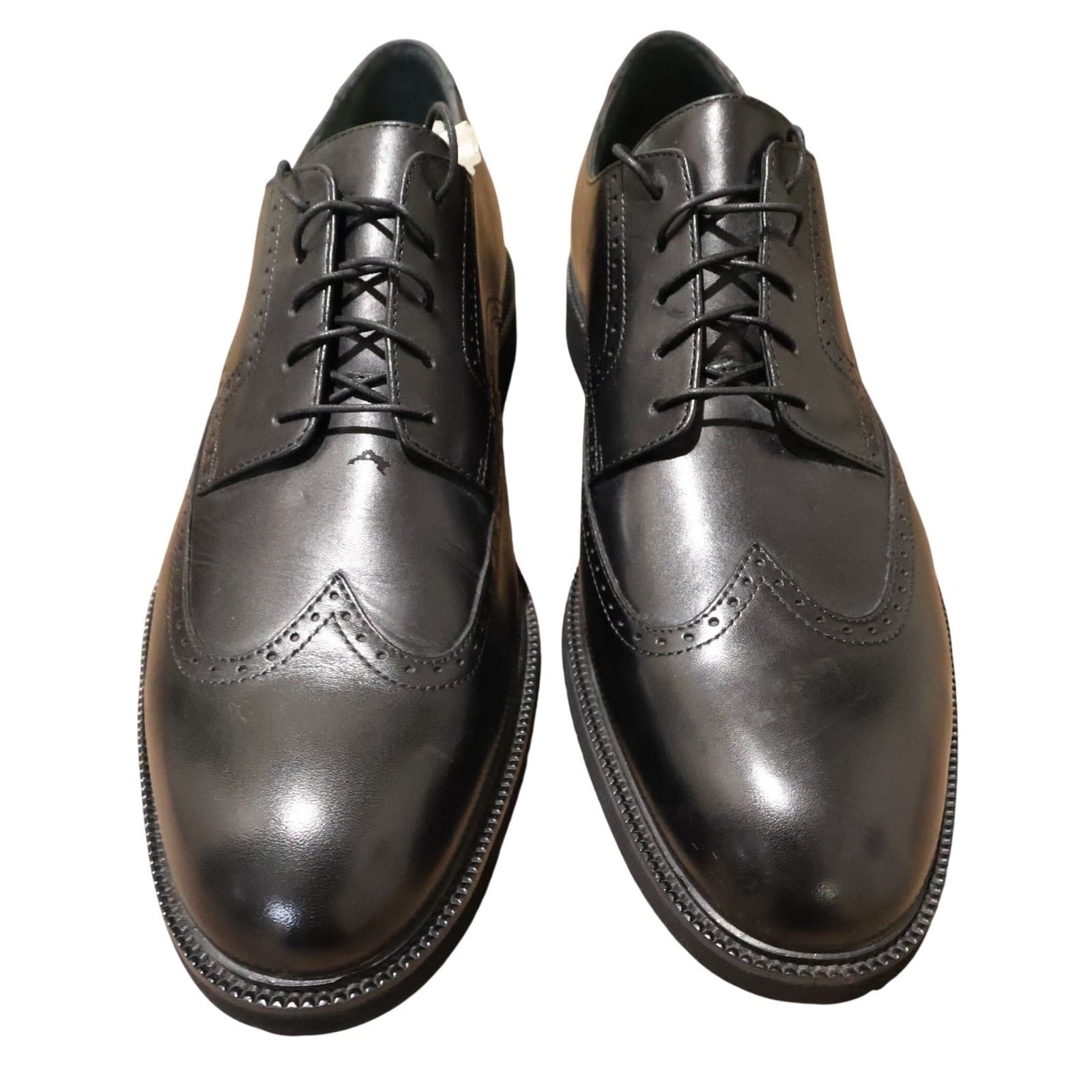 Rockport Tribunal Wingtip Oxford Mens 13 Black New Leather Brogue Lace Up - Thumbnail 2