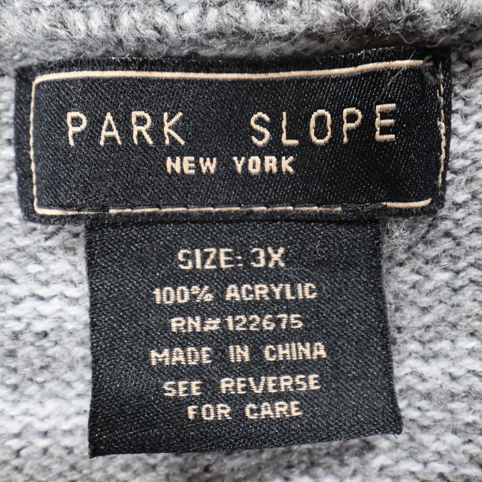 Park Slope Cardigan Mens 3X Gray Acrylic Shawl Collar Marled Knit Button Sweater - Thumbnail 7