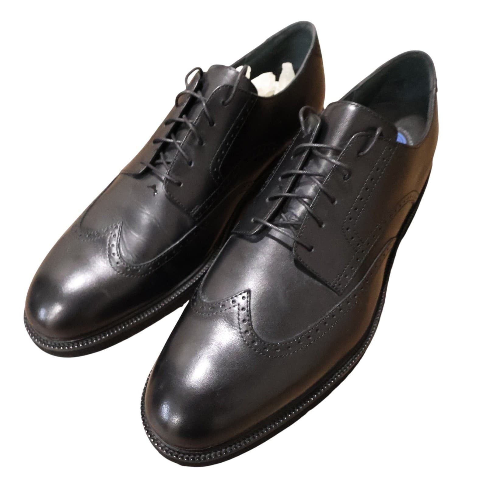 Rockport Tribunal Wingtip Oxford Mens 13 Black New Leather Brogue Lace Up - Thumbnail 3