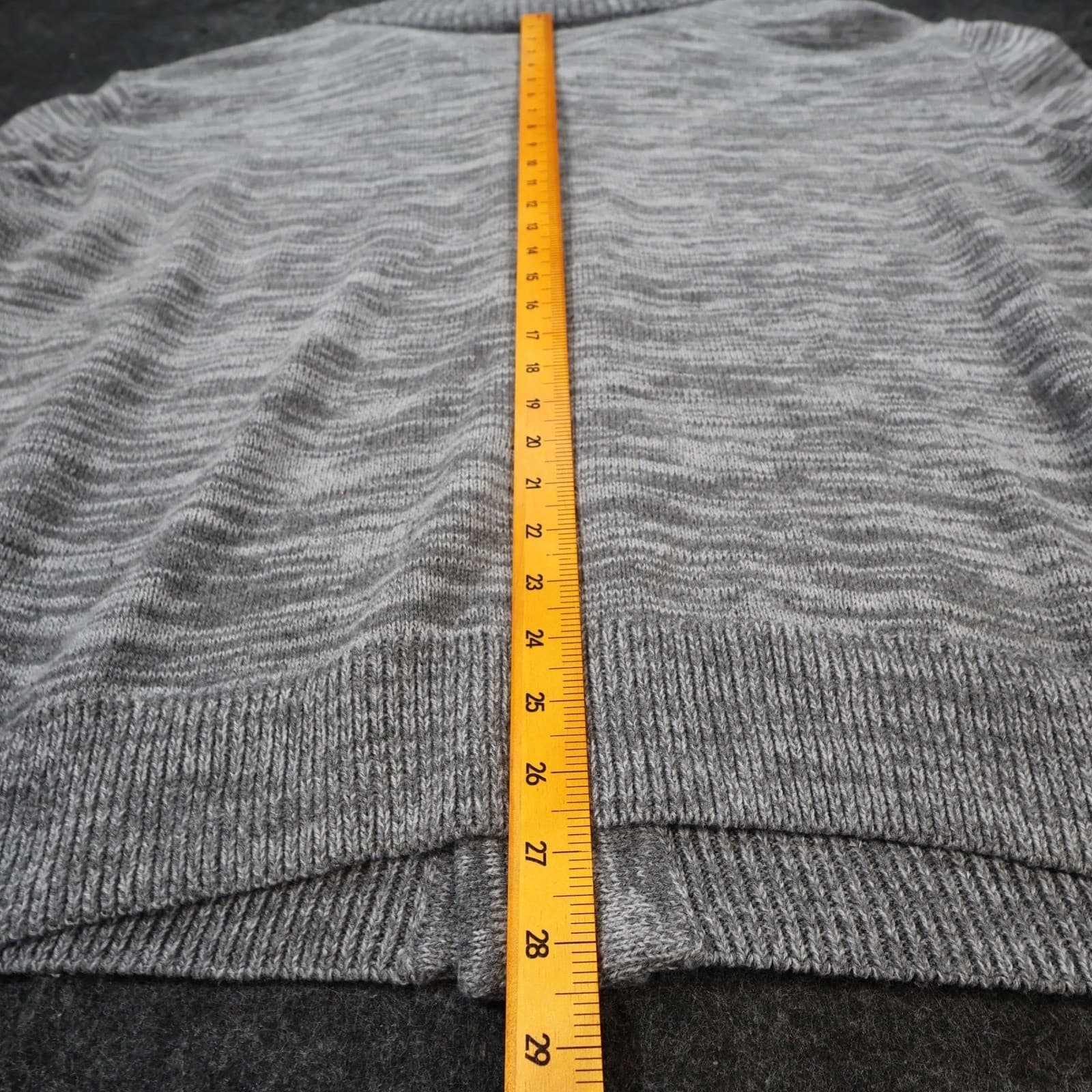 Park Slope Cardigan Mens 3X Gray Acrylic Shawl Collar Marled Knit Button Sweater - Thumbnail 5