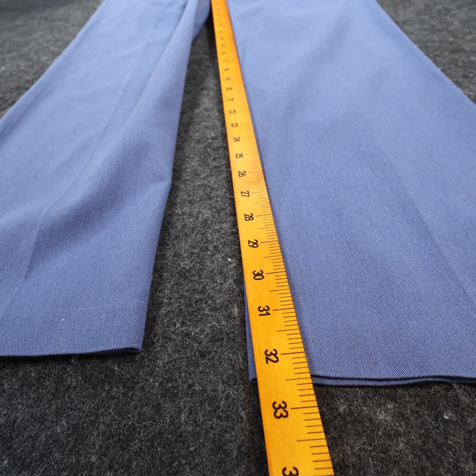 Roundtree & Yorke Dress Pants Mens 36x32 Blue Cotton Stretch travelSMART Chinos - Thumbnail 4