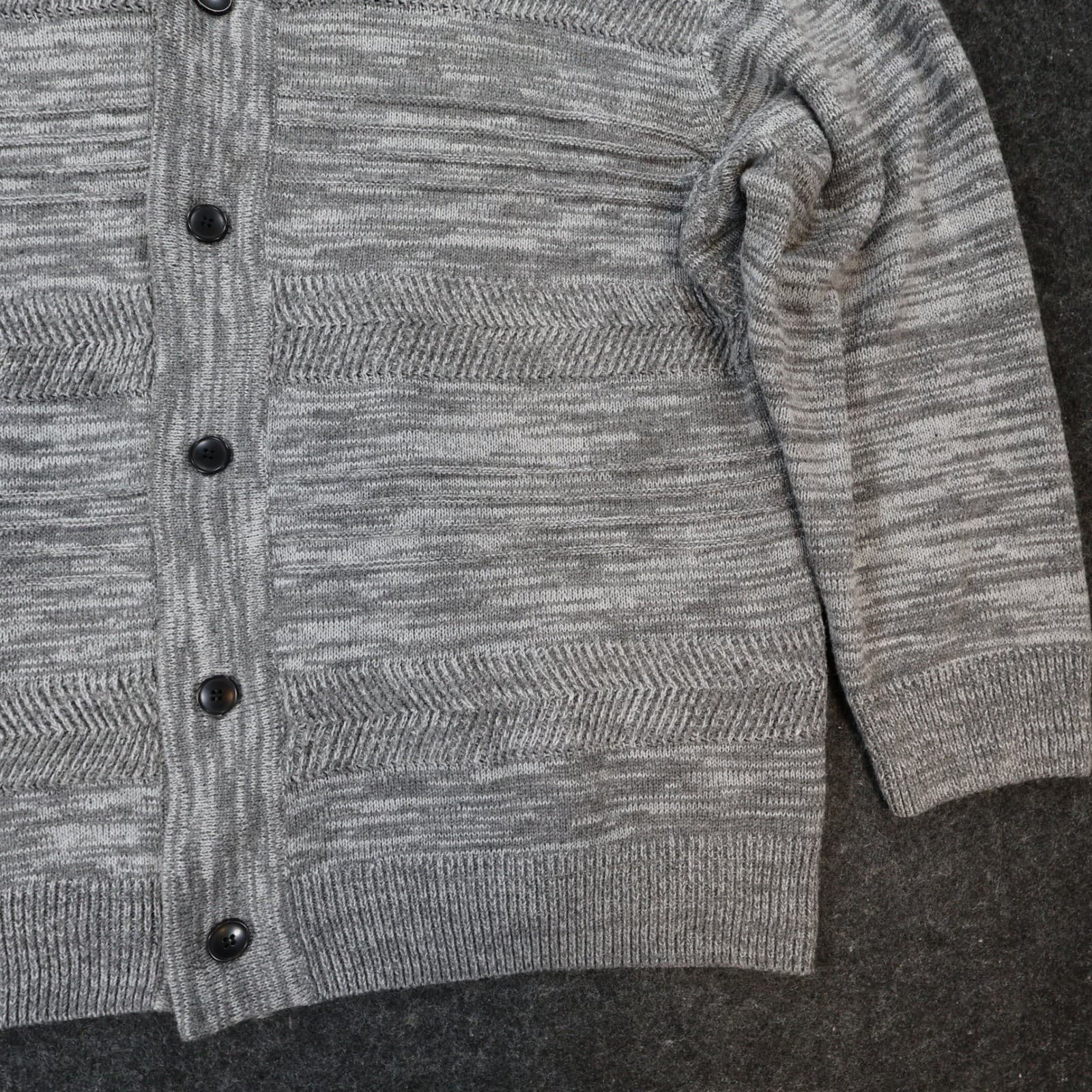 Park Slope Cardigan Mens 3X Gray Acrylic Shawl Collar Marled Knit Button Sweater - Thumbnail 10