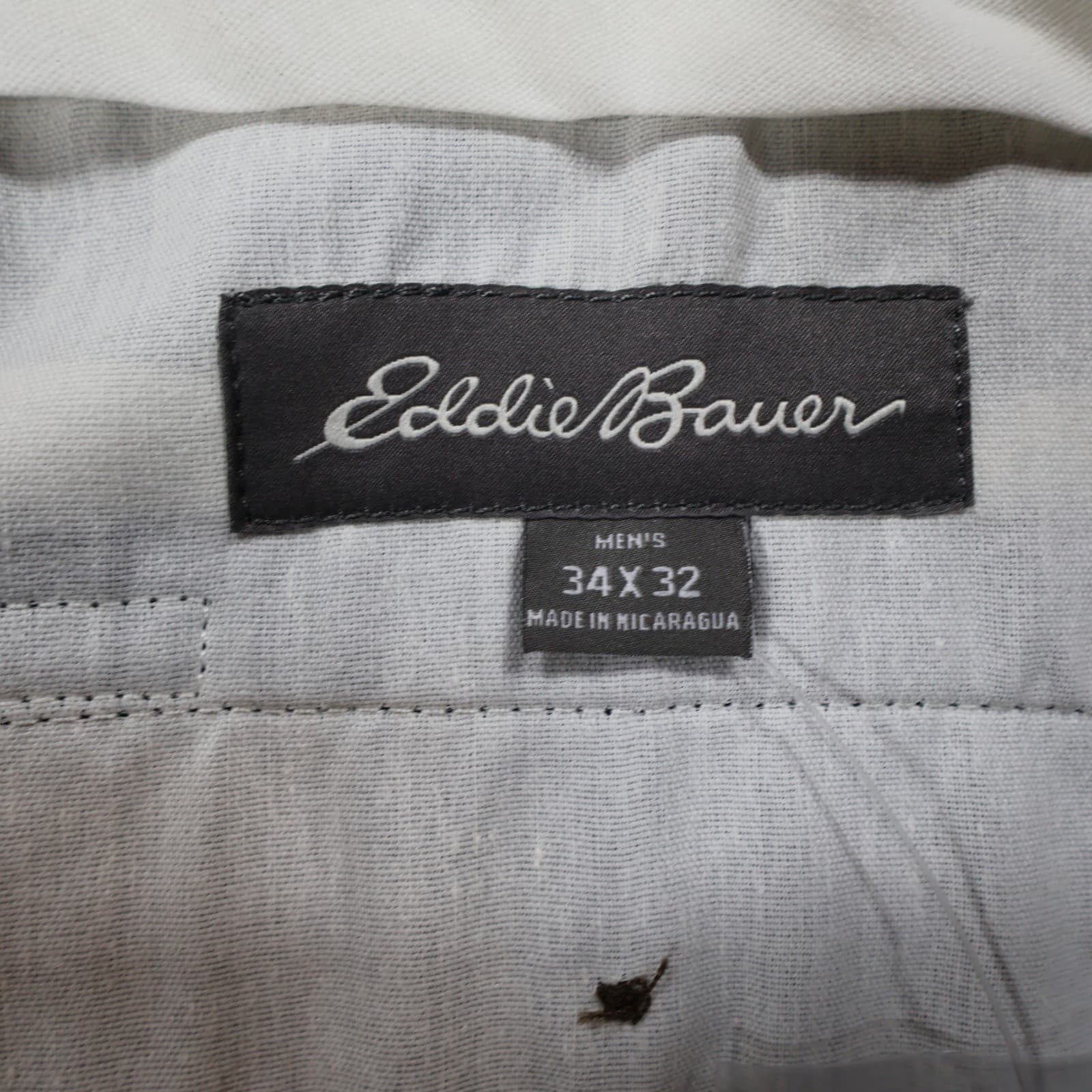 Eddie Bauer Chino Pants Mens 34x32 Navy Blue 100% Cotton Relaxed Straight Leg - Thumbnail 9