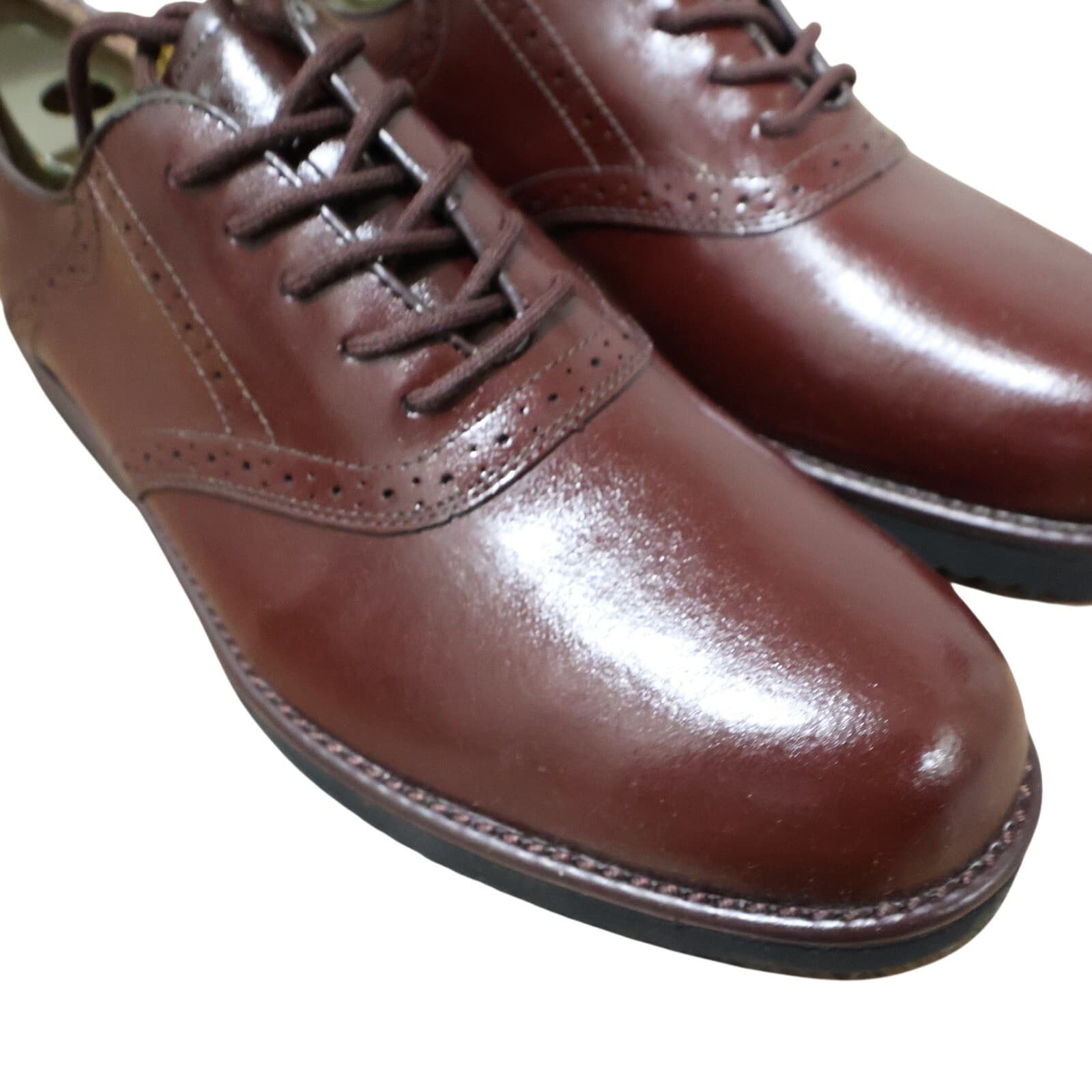 Dex Classic Ferris Oxford Shoes Mens 13 Burgundy New Ferris DM1052-4 - Thumbnail 5