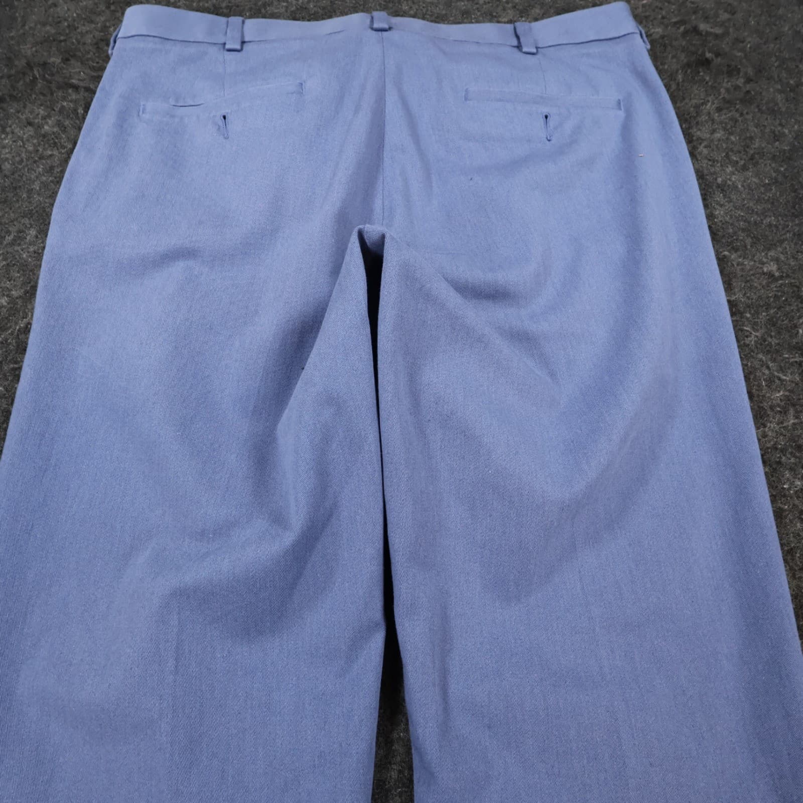 Roundtree & Yorke Dress Pants Mens 36x32 Blue Cotton Stretch travelSMART Chinos - Thumbnail 9