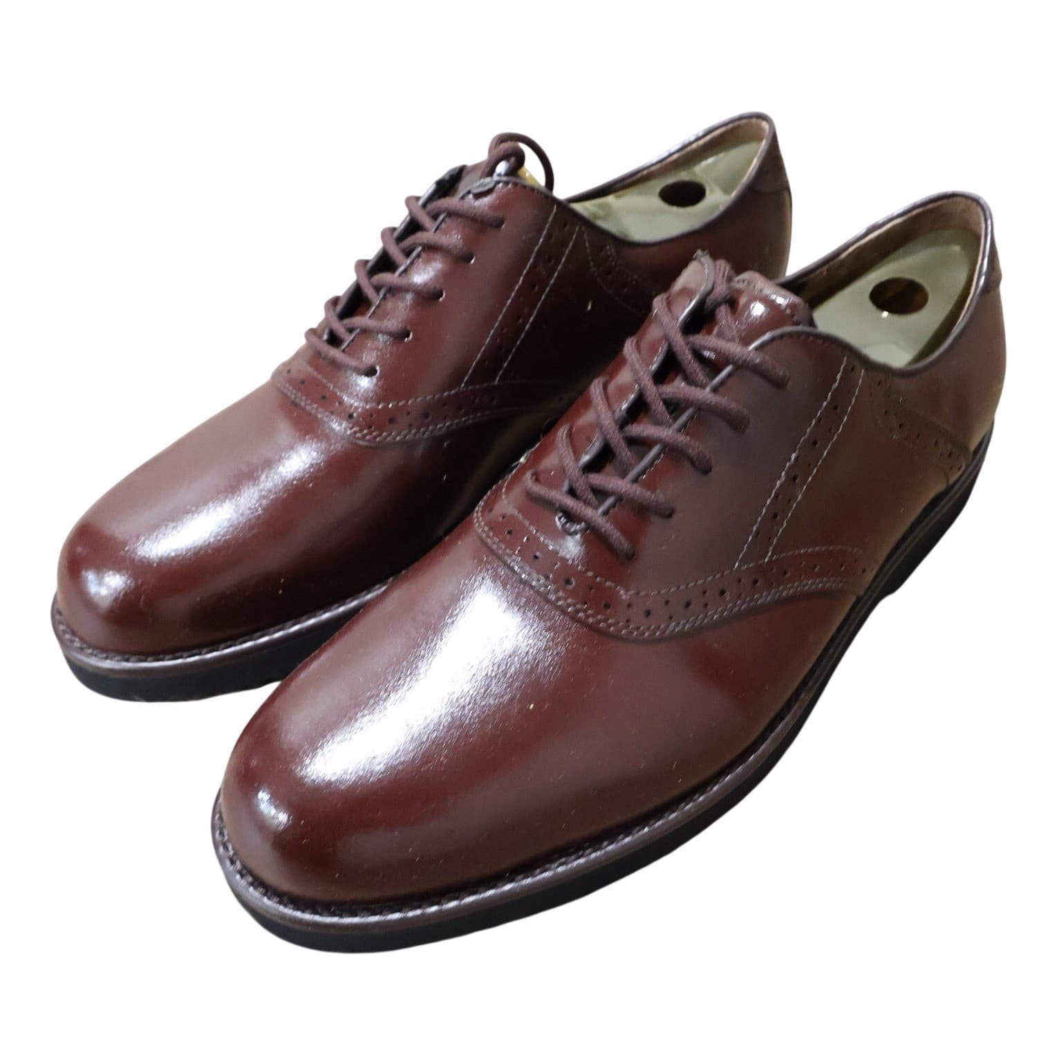 Dex Classic Ferris Oxford Shoes Mens 13 Burgundy New Ferris DM1052-4 - Thumbnail 3